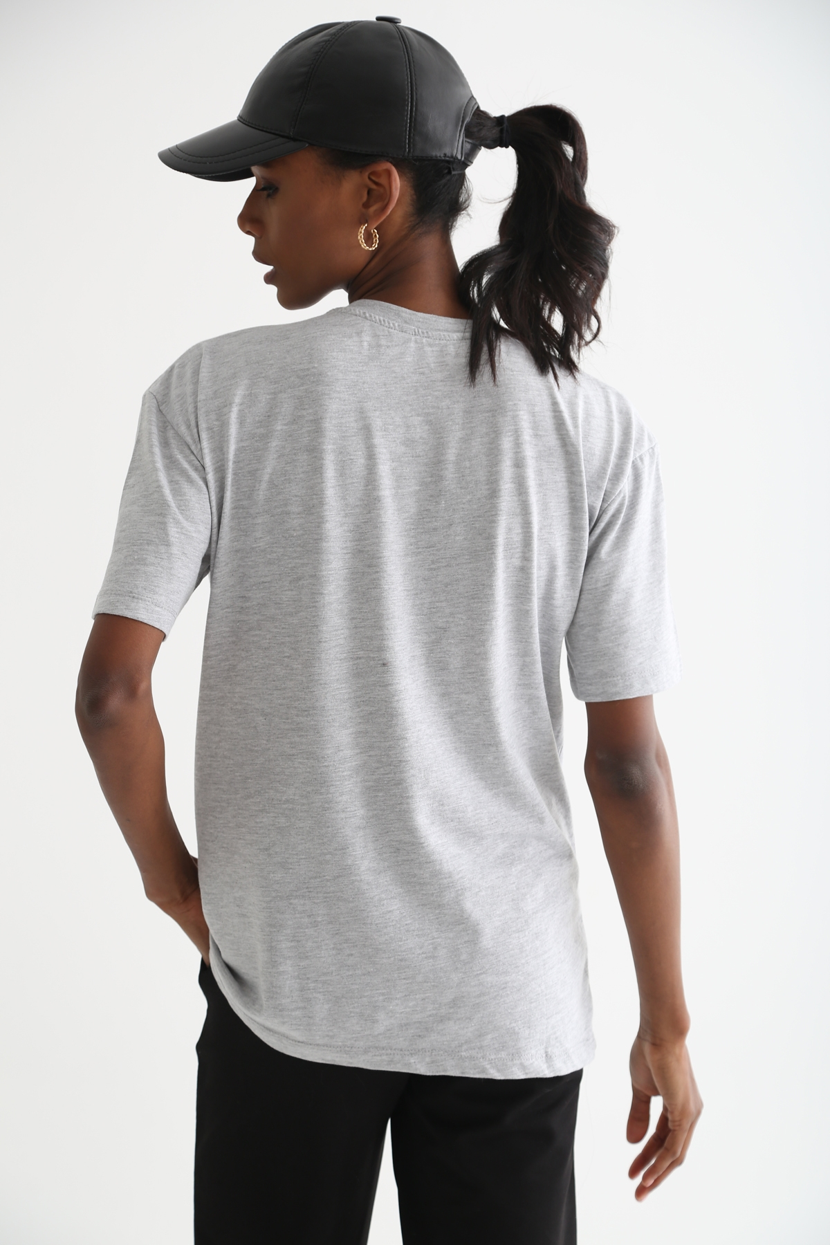 Gri House Of Mickey Baskılı Tshirt 3334