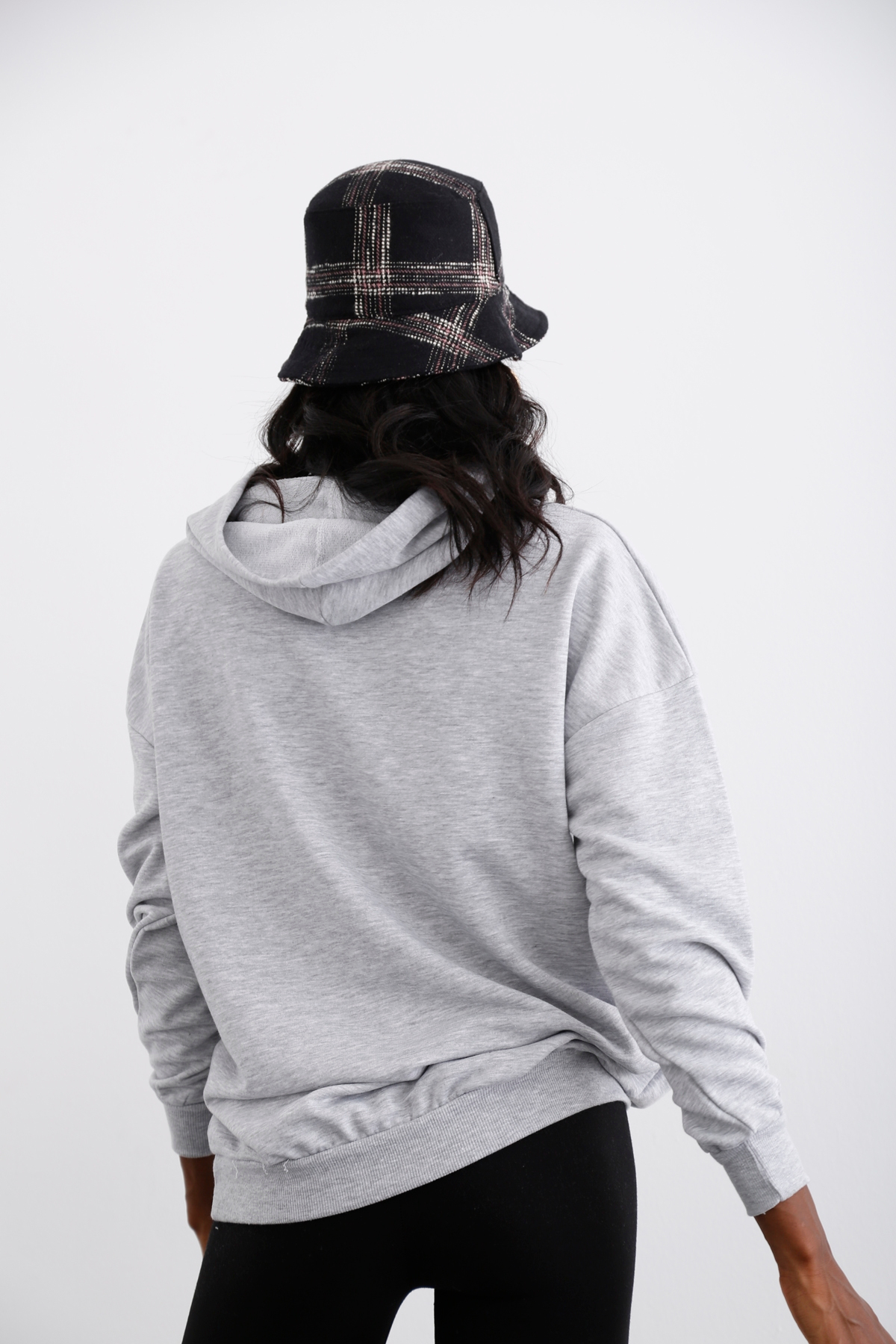 Gri Kanguru Cepli Sweatshirt 3234