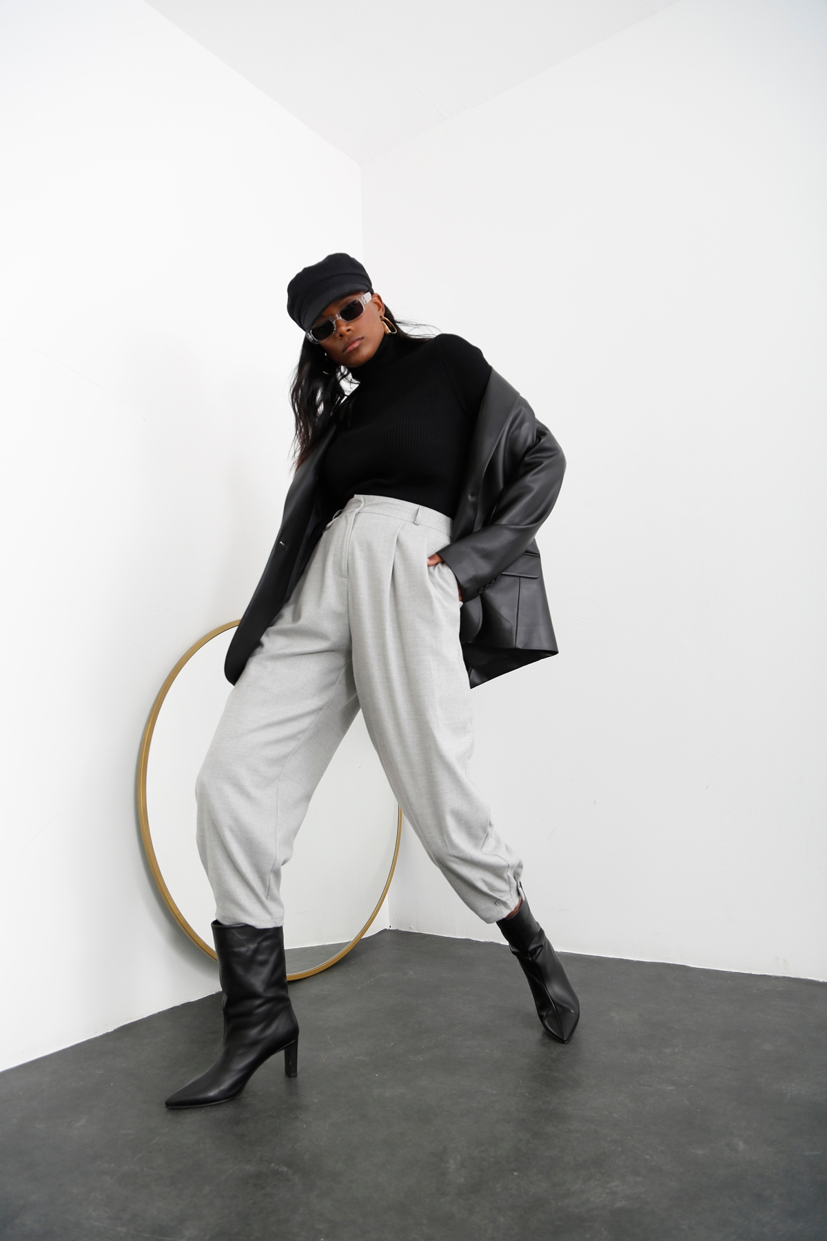 Gri Kaşe Şalvar Pantolon 1436-1