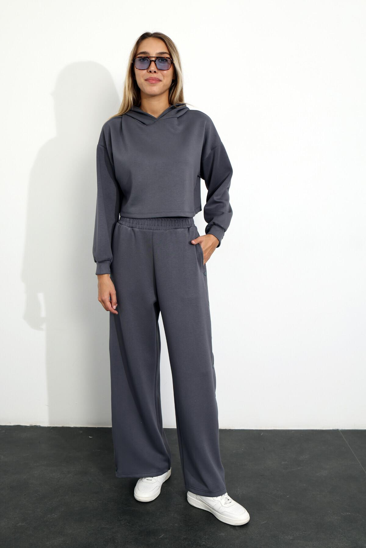 Gri Modal Sweatshirt Eşofman Takım 237067