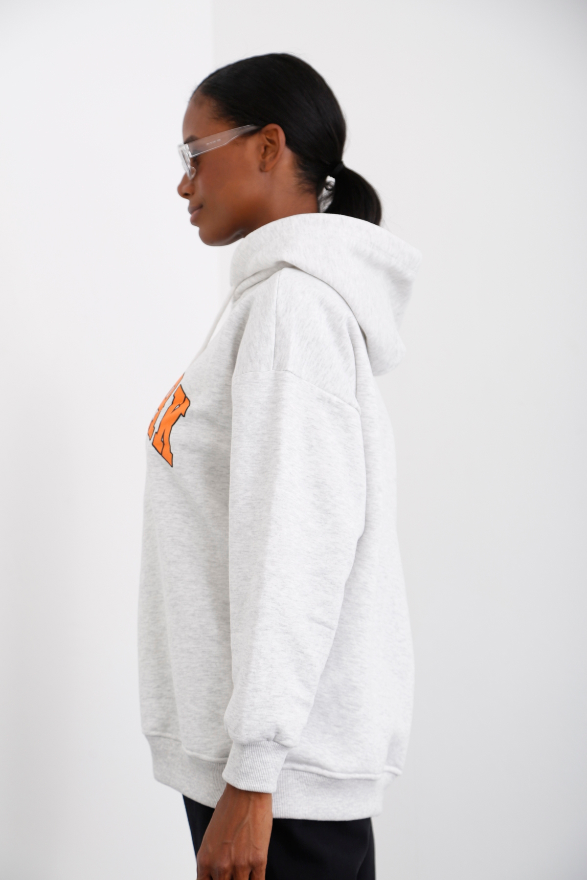 Gri New York Baskılı Şardonlu Sweatshirt 0078