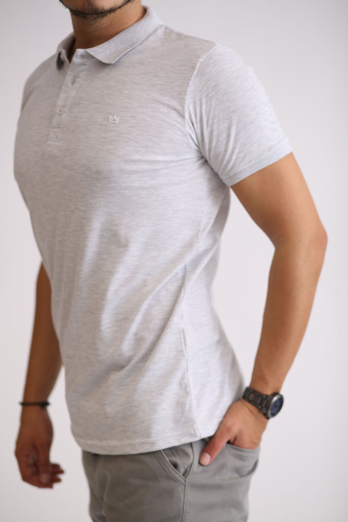 Gri Polo Yaka Tshirt 20201025