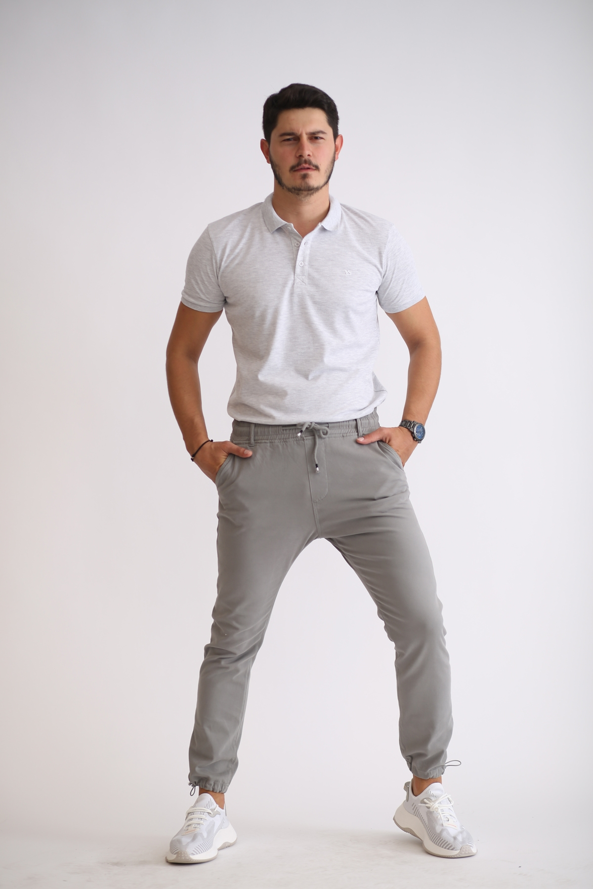 Gri Polo Yaka Tshirt 20201025