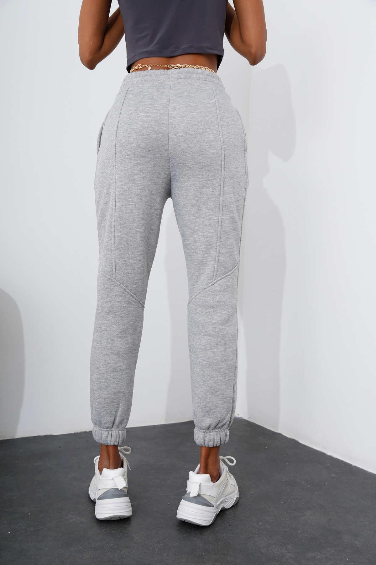 Gri Şardonlu Jogger Eşofman 242