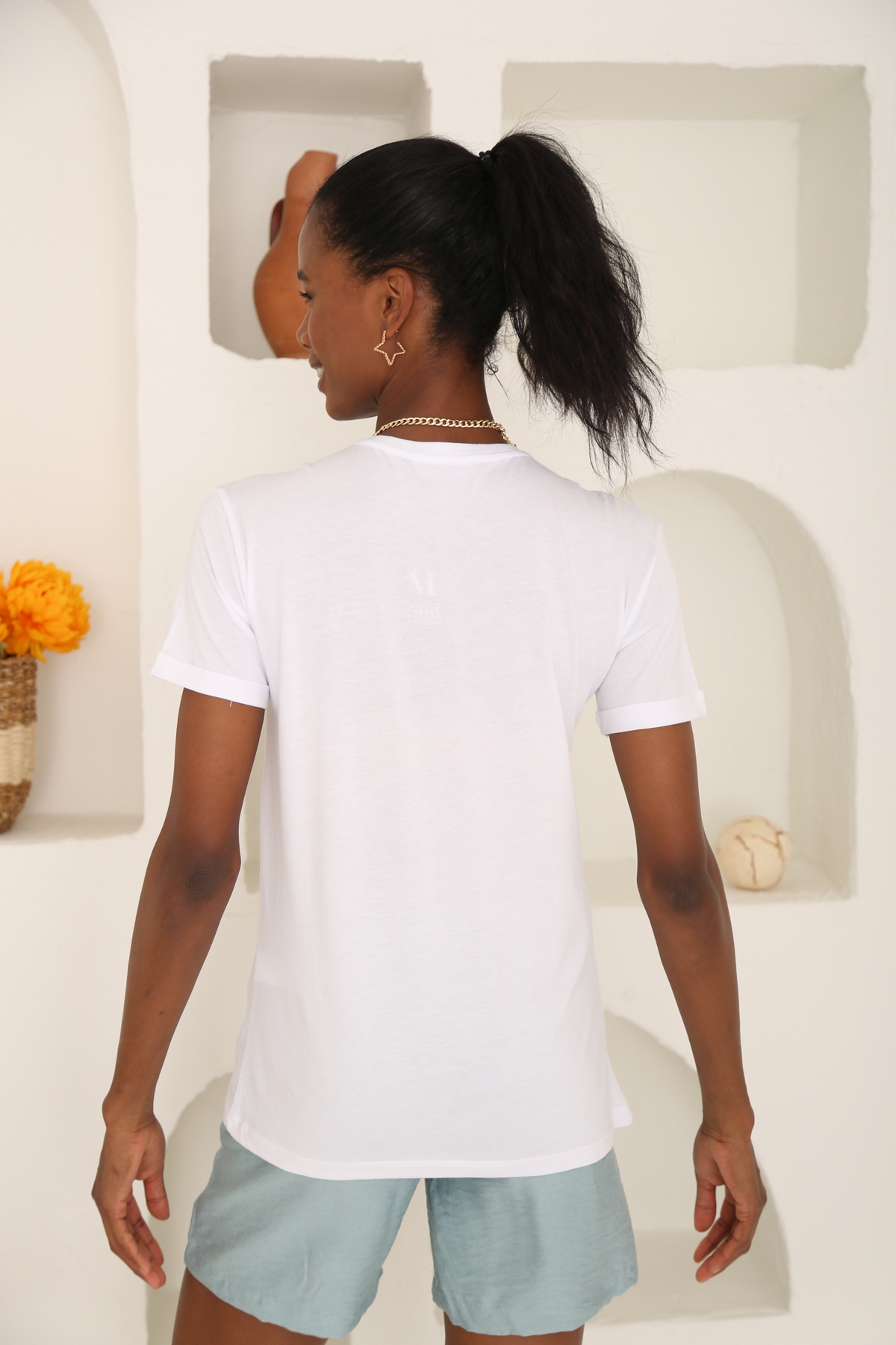 Gül Kurusu Now Nakışlı Tshirt 3542