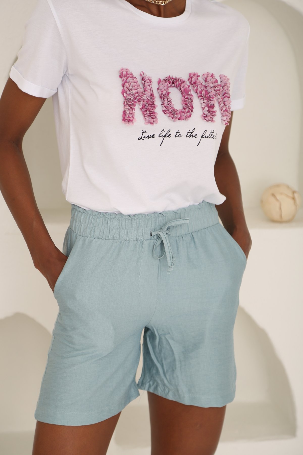 Gül Kurusu Now Nakışlı Tshirt 3542