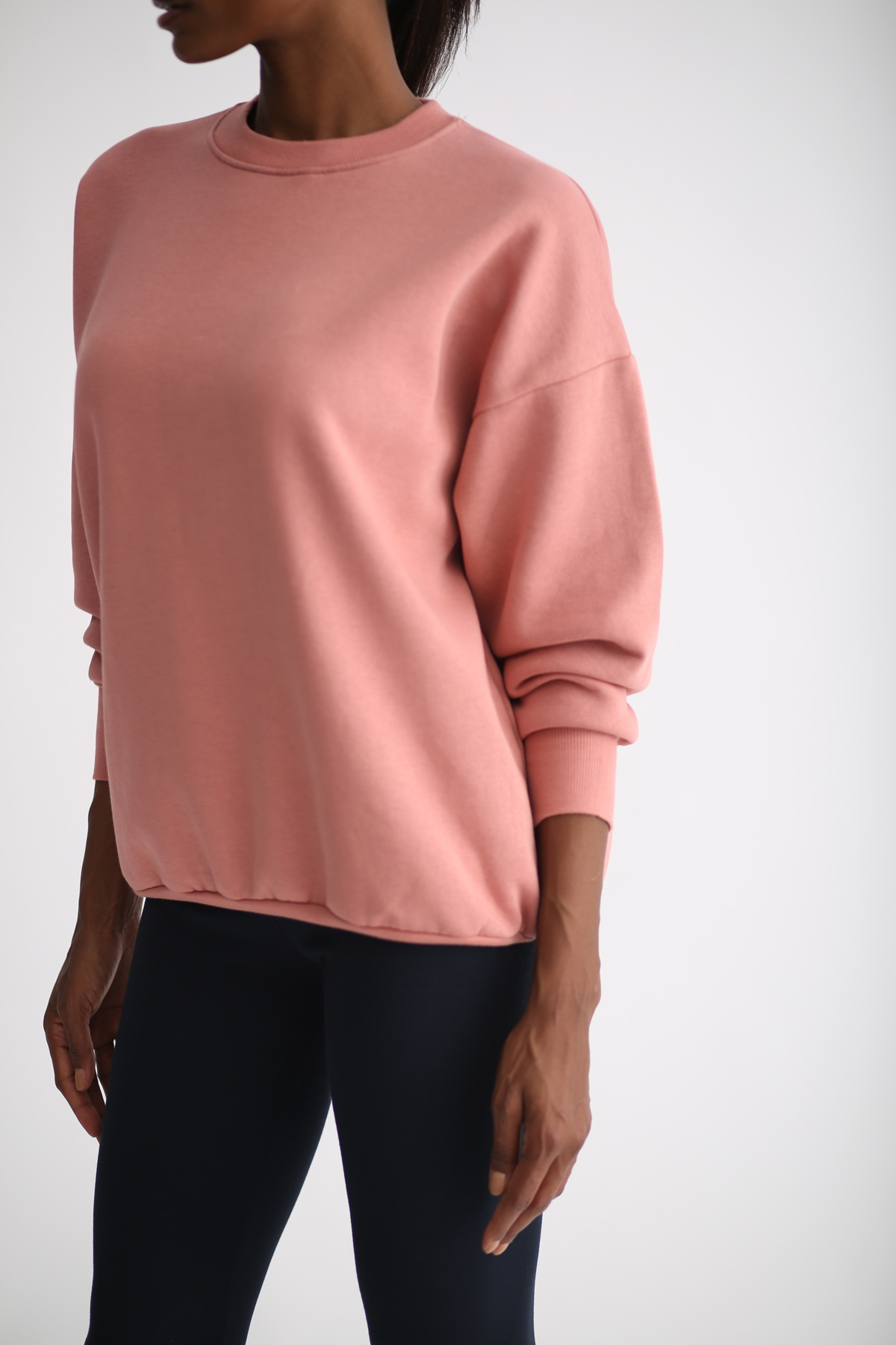 Gül Kurusu Şardonlu Basic Sweatshirt 3200