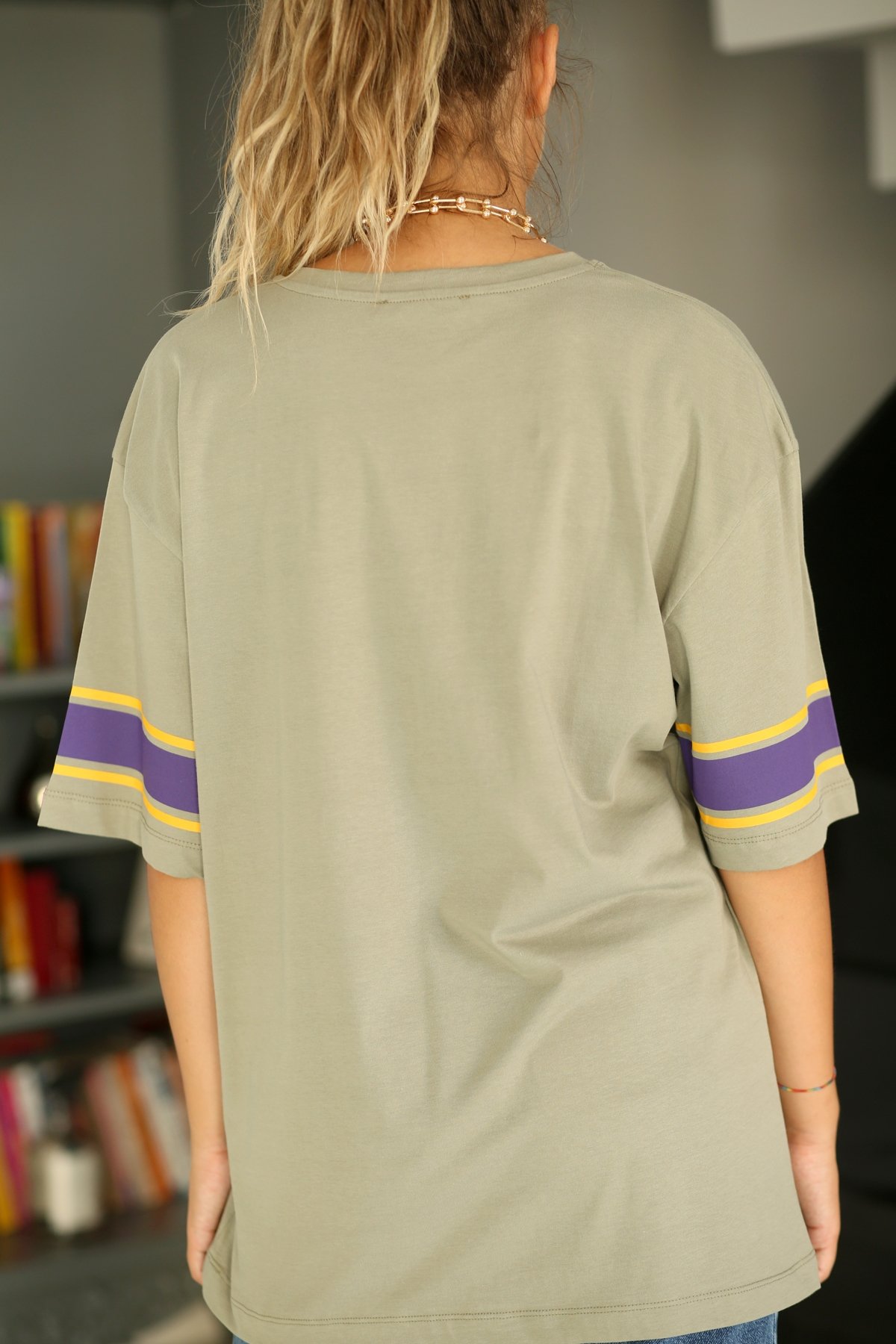 Haki C Logo Oversize Tshirt 