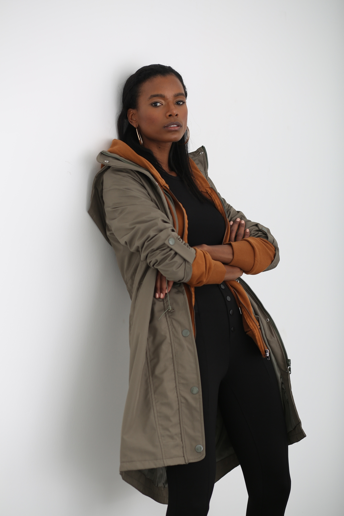 Haki Kapşonlu Trenchcoat 2002