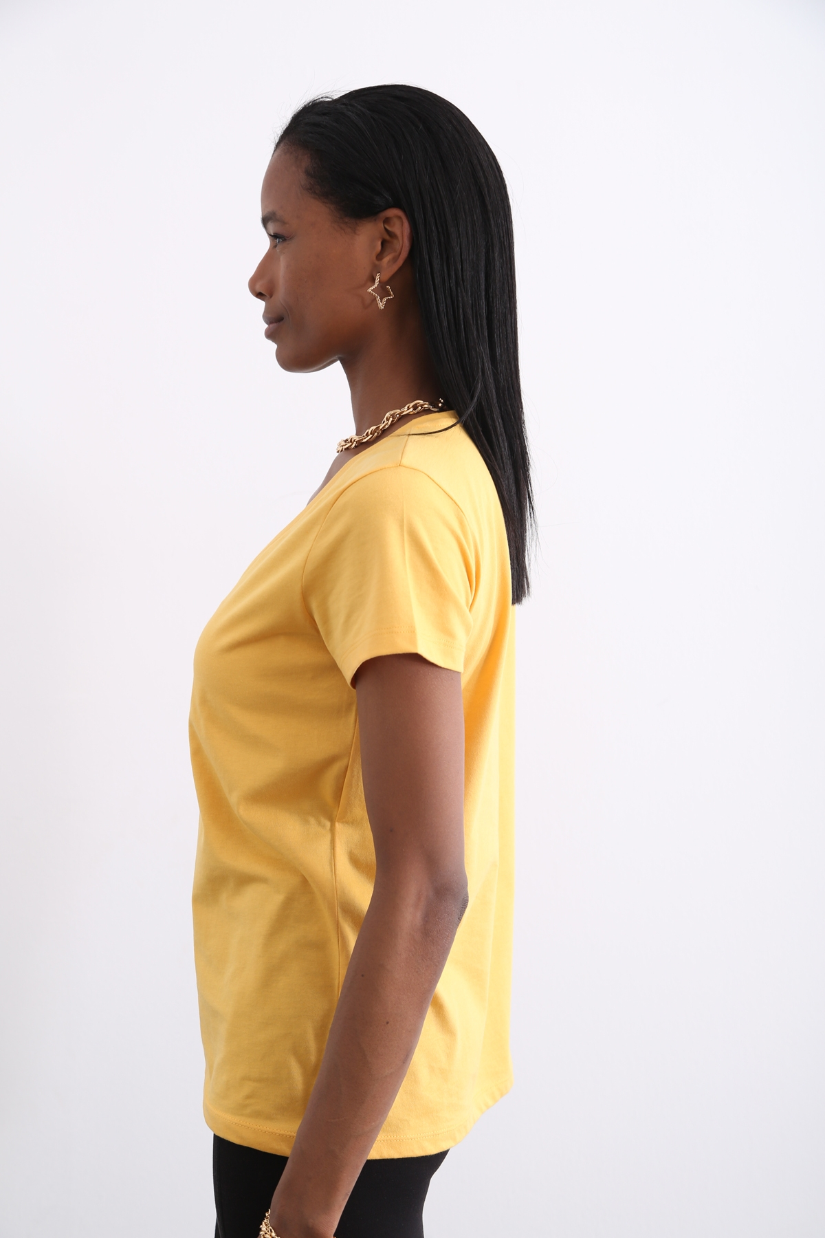 Hardal Organik V Yaka Tshirt 
