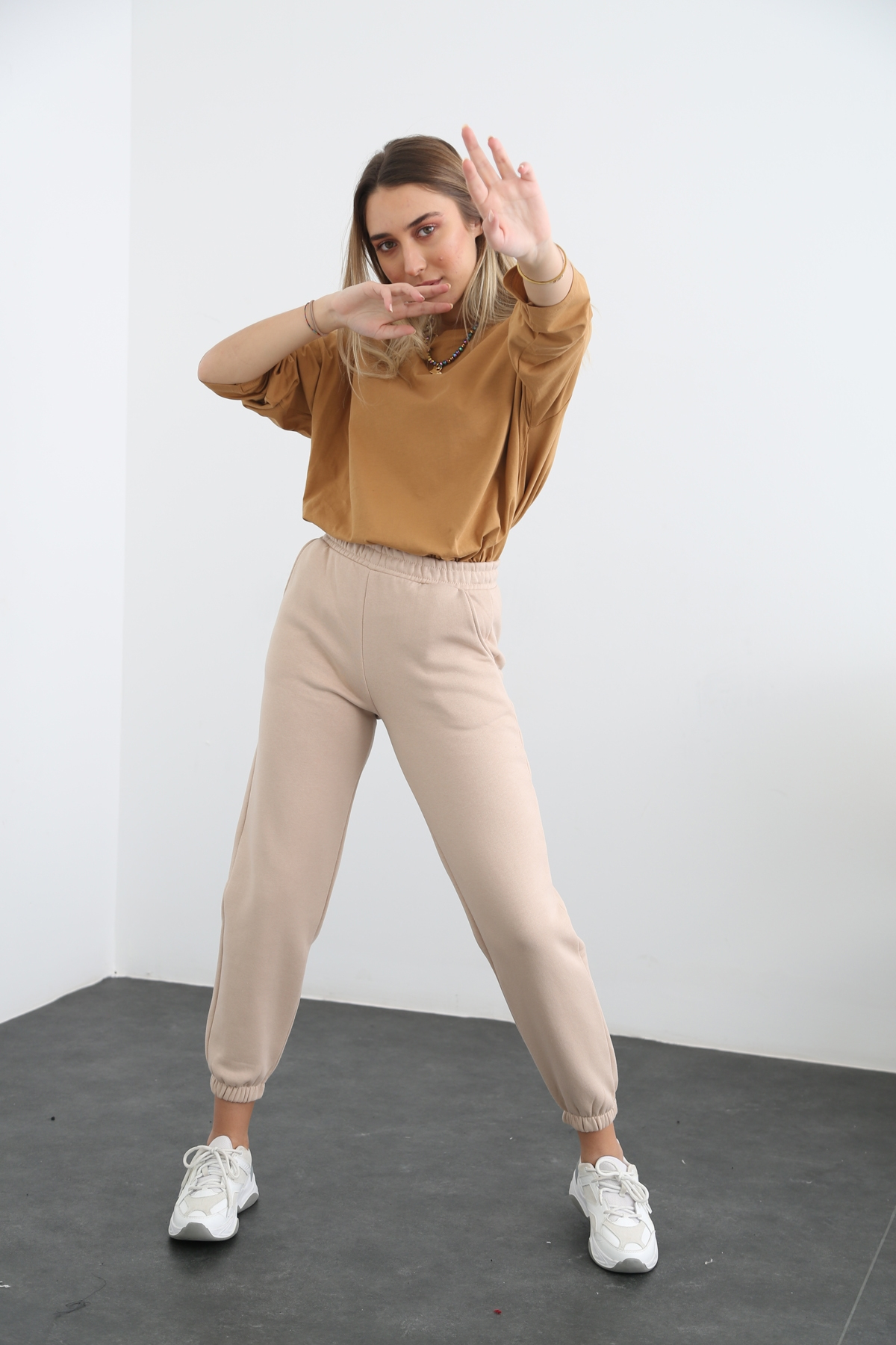 Hardal Uzun Kol Basic Tshirt 0106