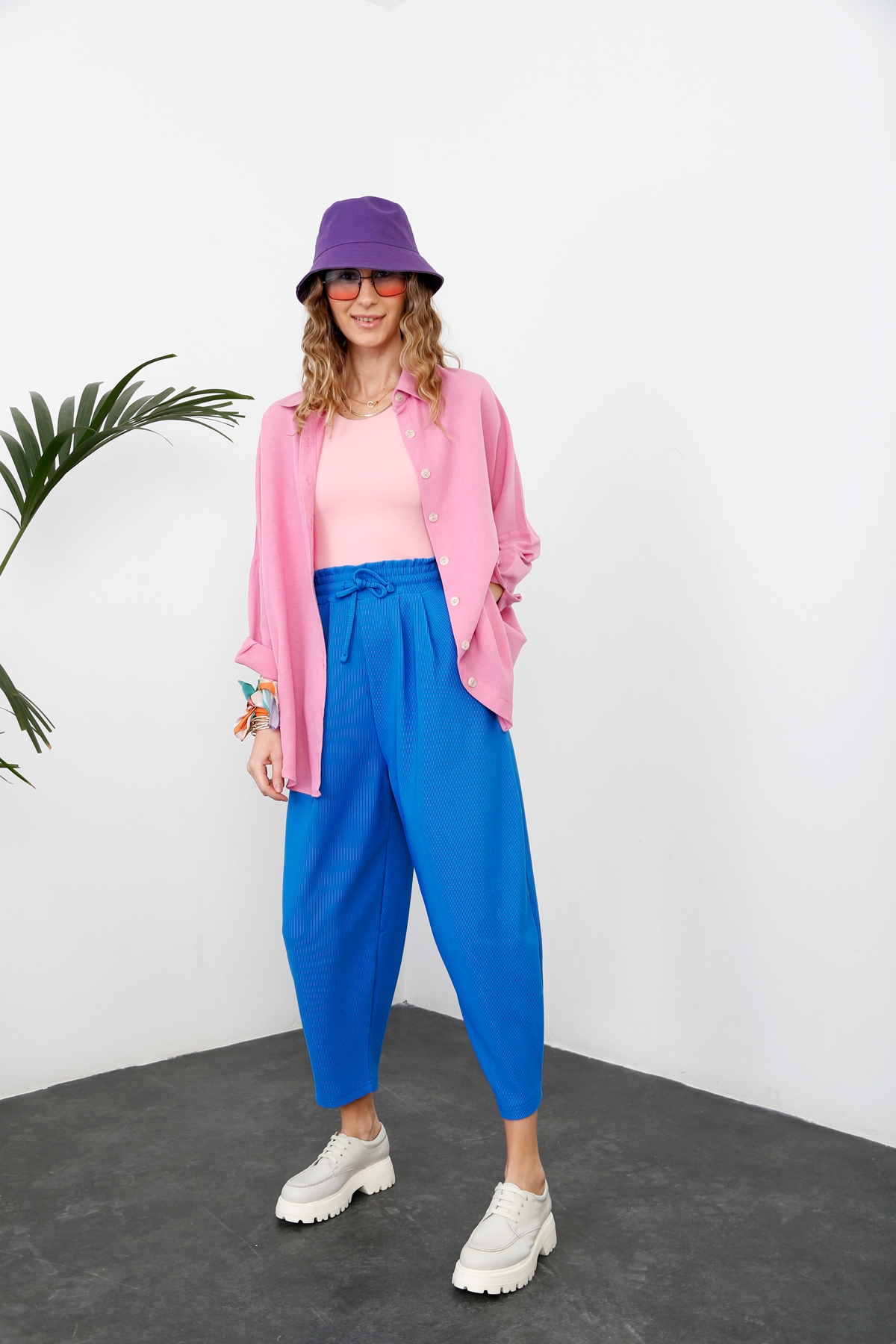 indigo Fitilli Şalvar Pantolon 13183