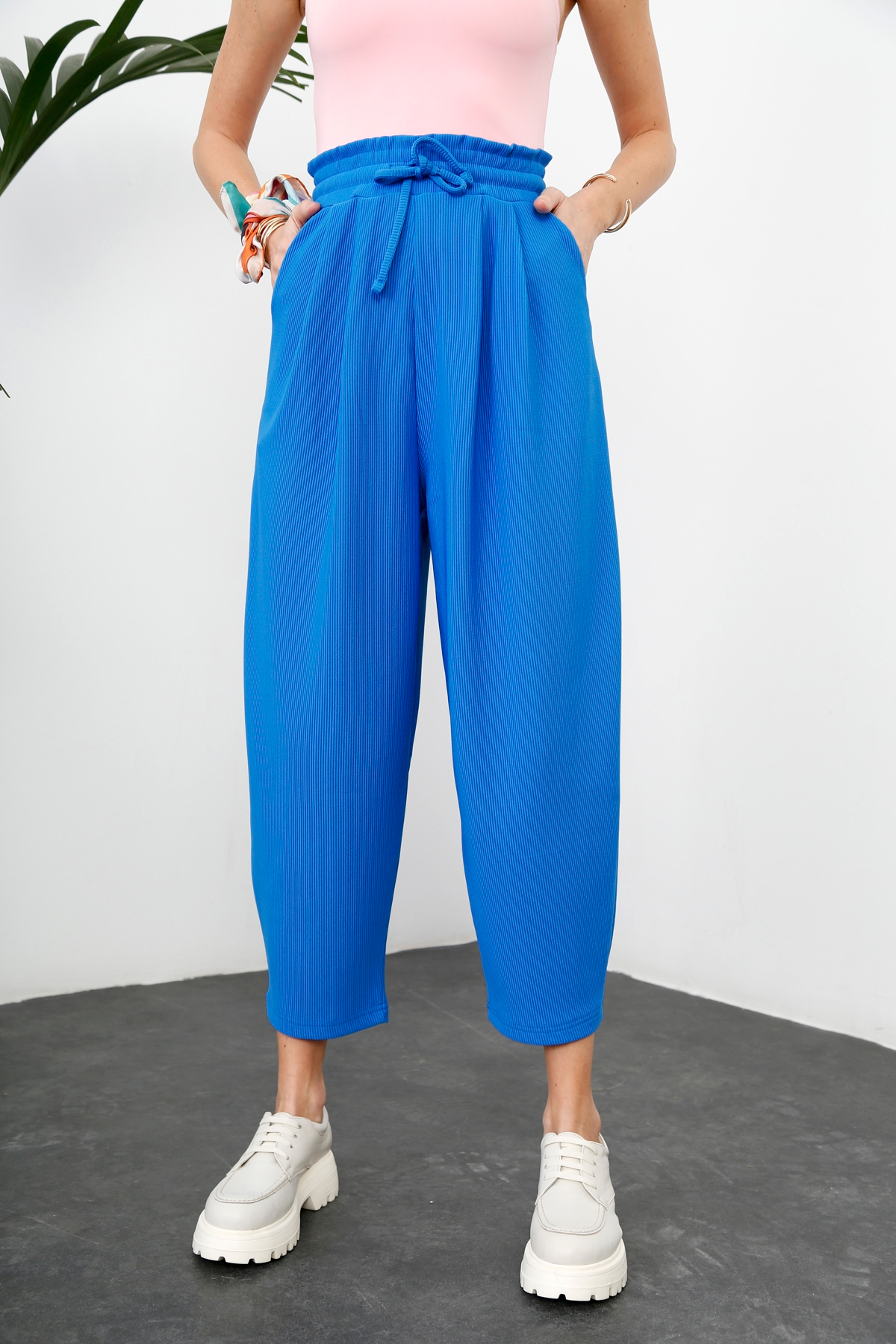 indigo Fitilli Şalvar Pantolon 13183