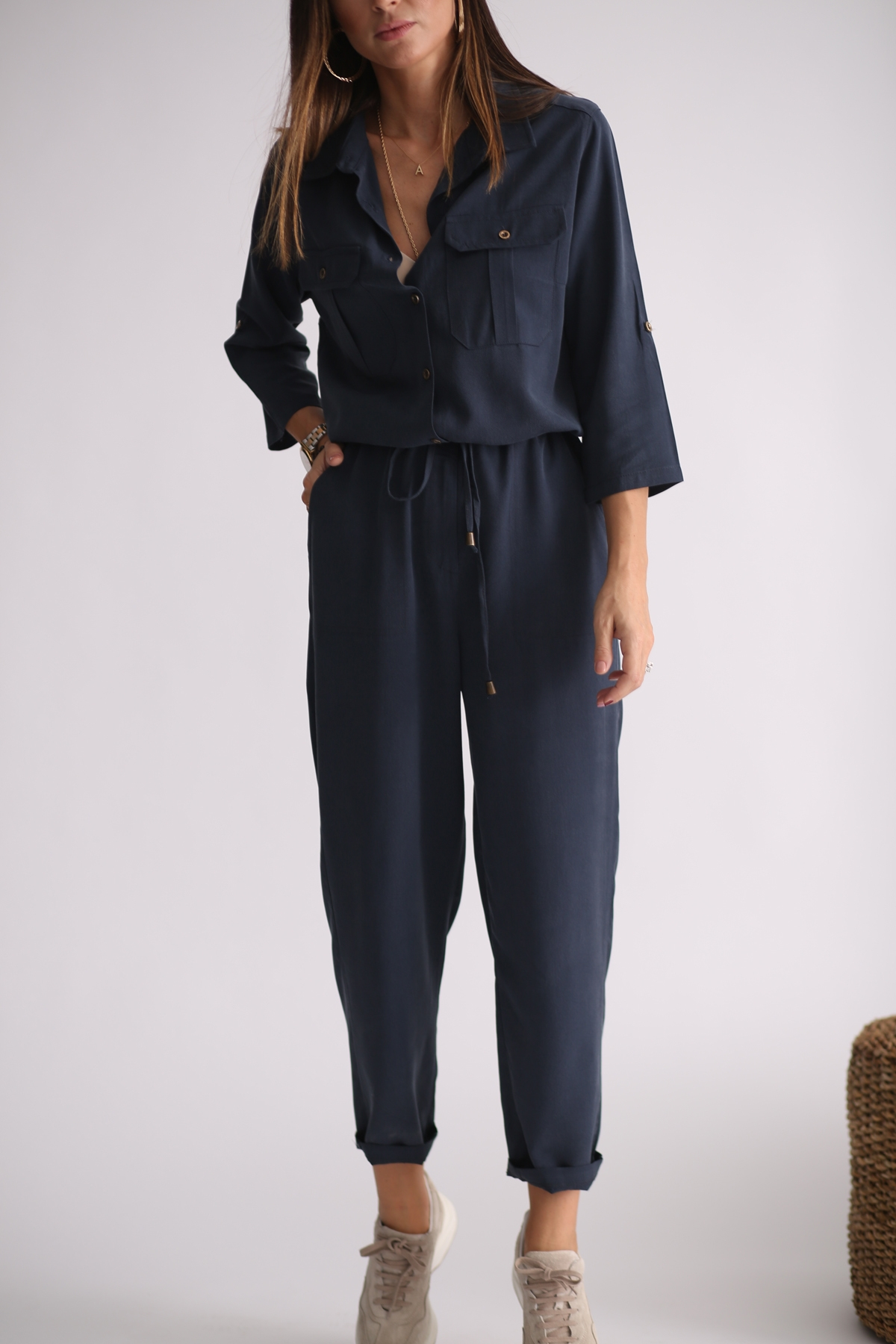 indigo Kapak Cepli Tencel Tulum 25294