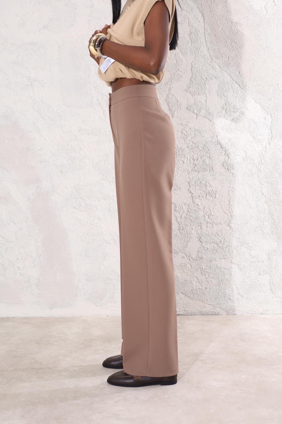 Kahverengi Boru Paça Pantolon 50714