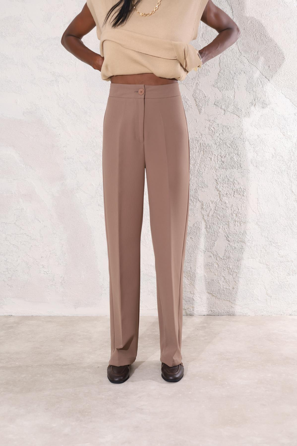 Kahverengi Boru Paça Pantolon 50714