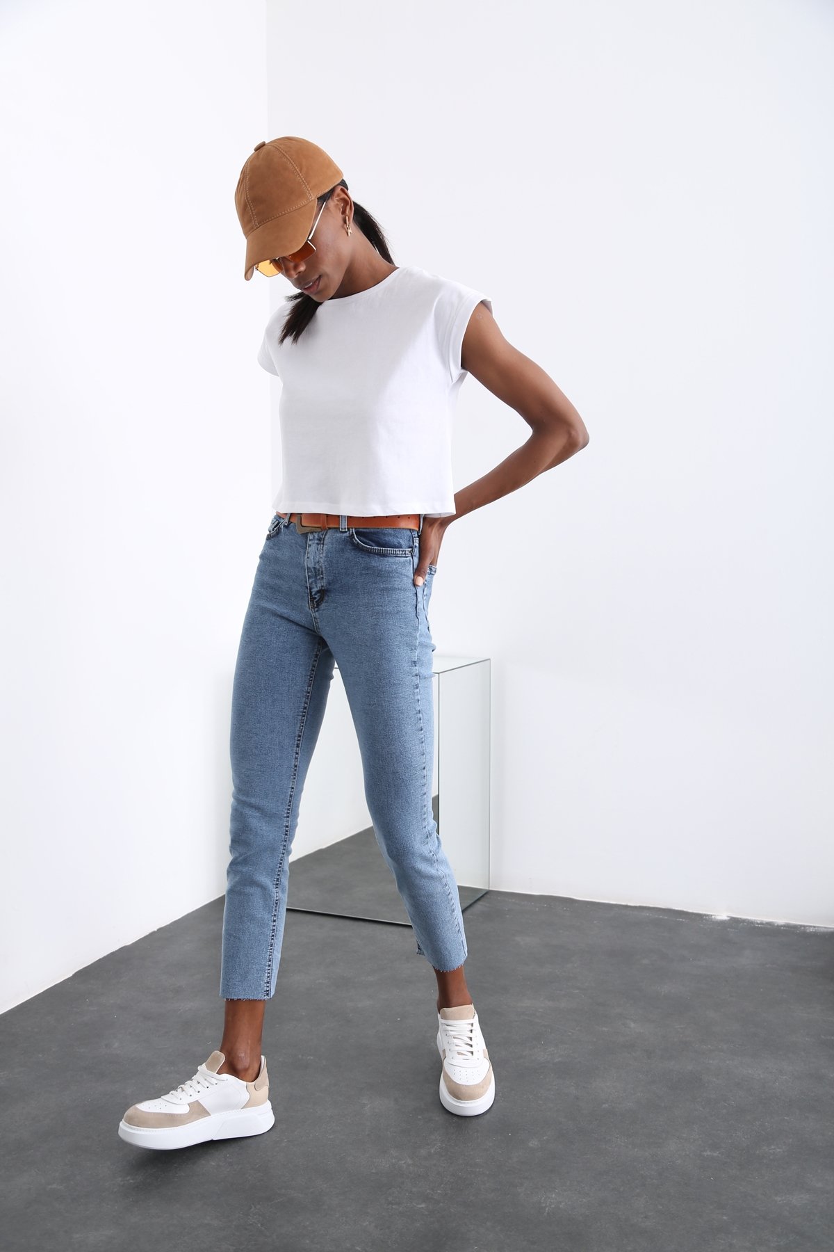 Kar Yıkamalı Yüksek Bel Boyfit Jean 