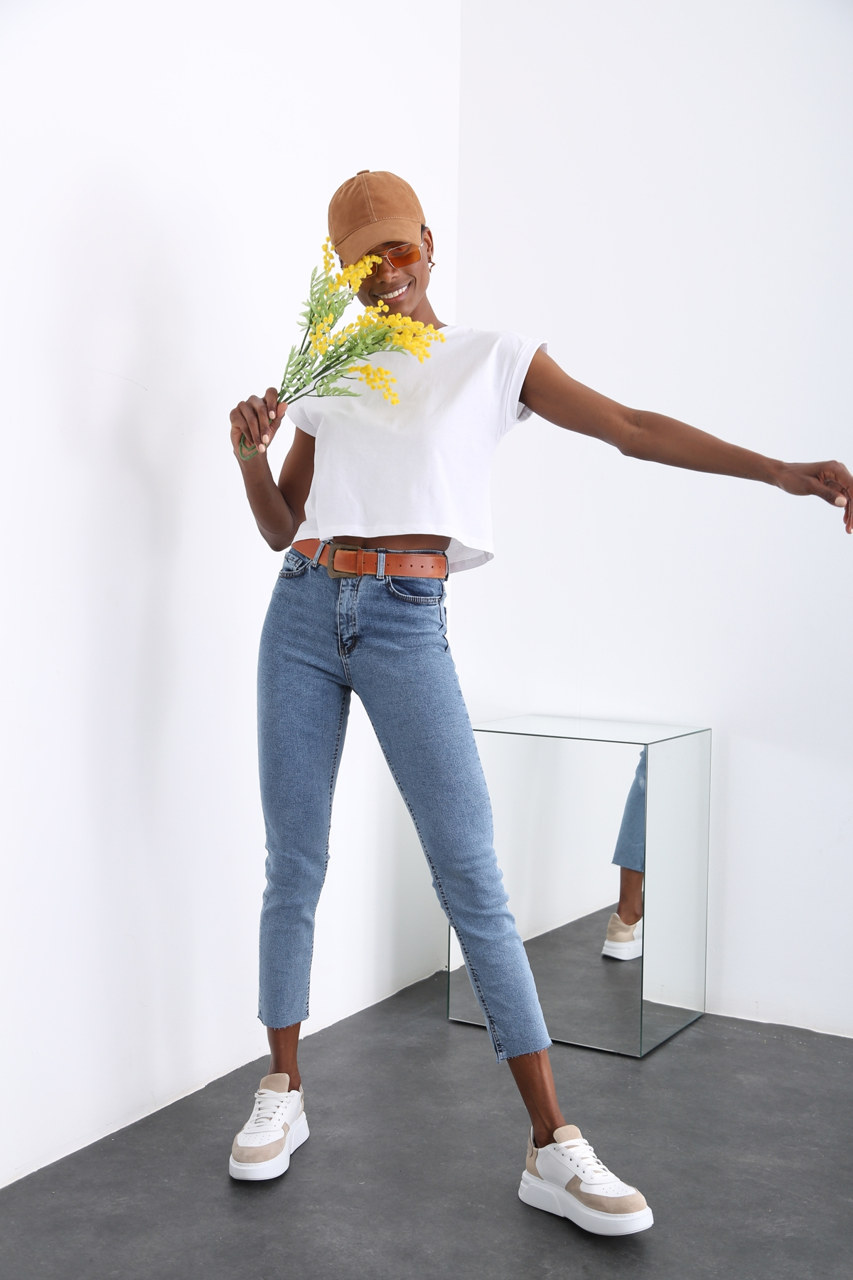 Kar Yıkamalı Yüksek Bel Boyfit Jean 