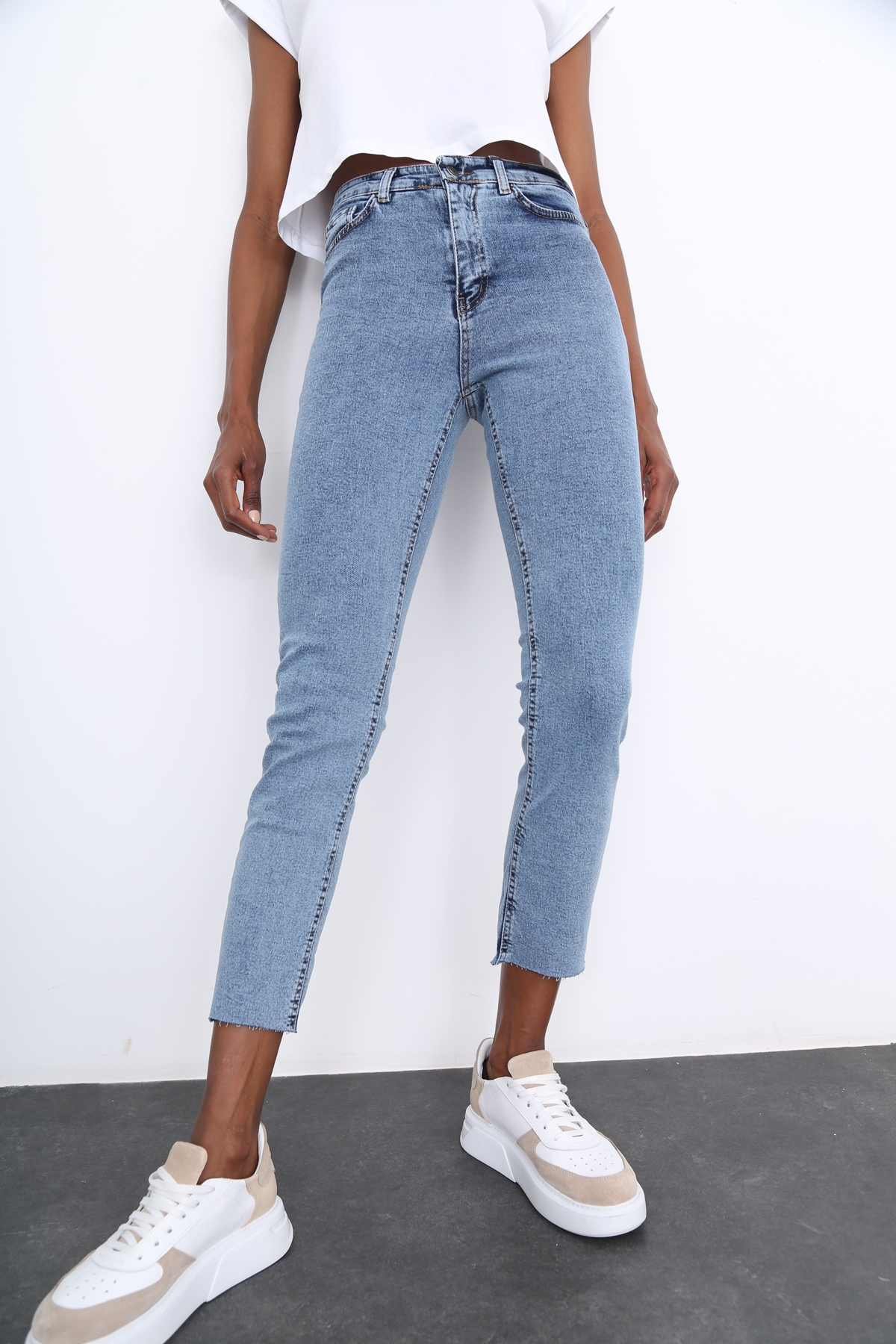 Kar Yıkamalı Yüksek Bel Boyfit Jean 