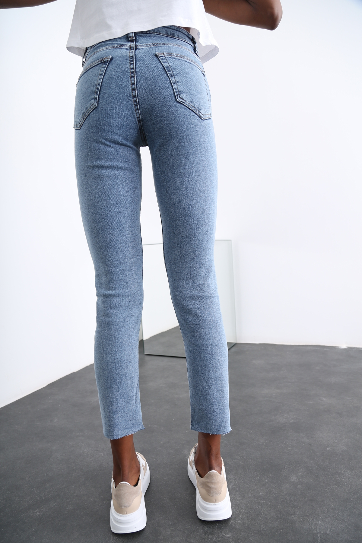 Kar Yıkamalı Yüksek Bel Boyfit Jean 