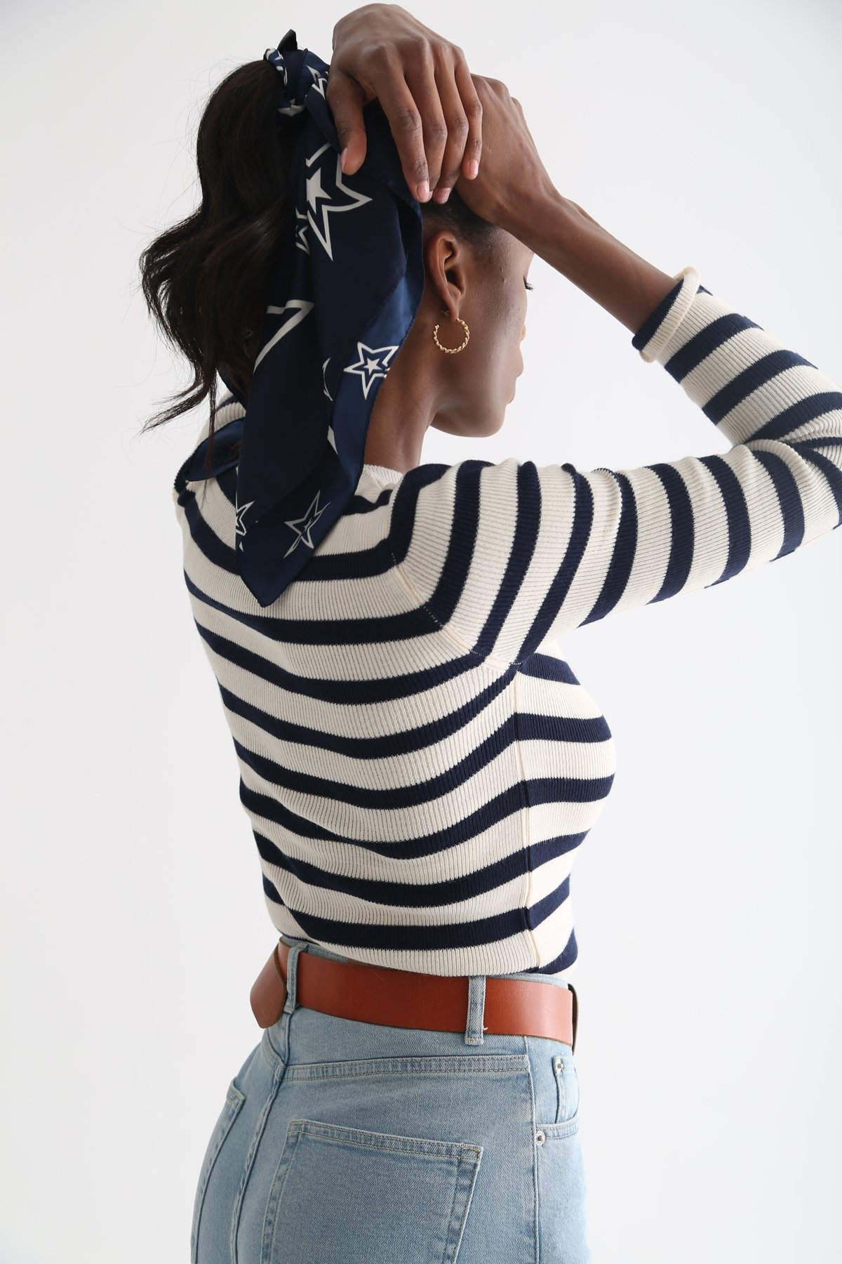 Kemik Bisiklet Yaka Çizgili Triko 13013