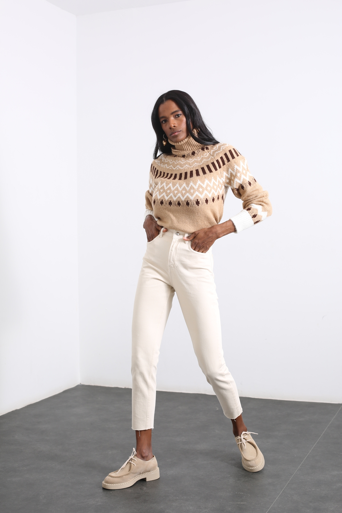 Kemik Kesik Paça Mom Jean 6150