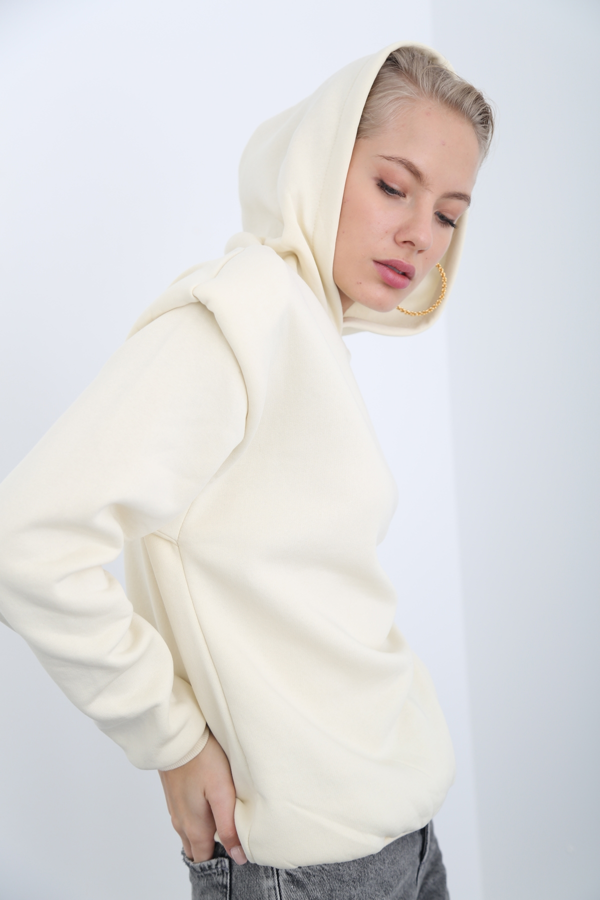 Kemik Şardonlu Vatkalı Sweatshirt 3243