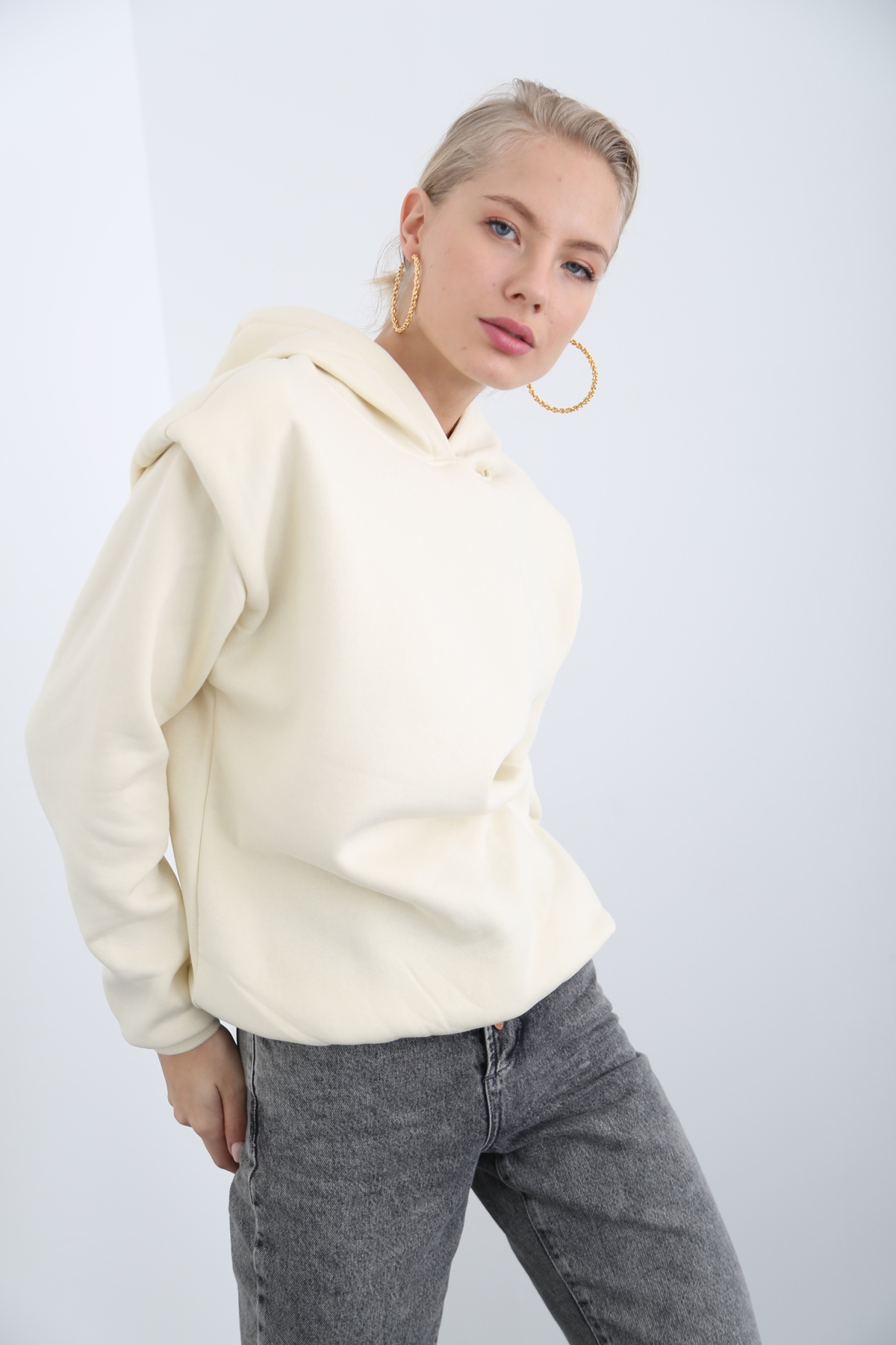Kemik Şardonlu Vatkalı Sweatshirt 3243