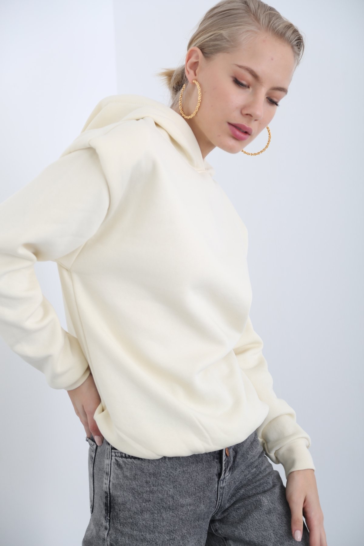 Kemik Şardonlu Vatkalı Sweatshirt 3243