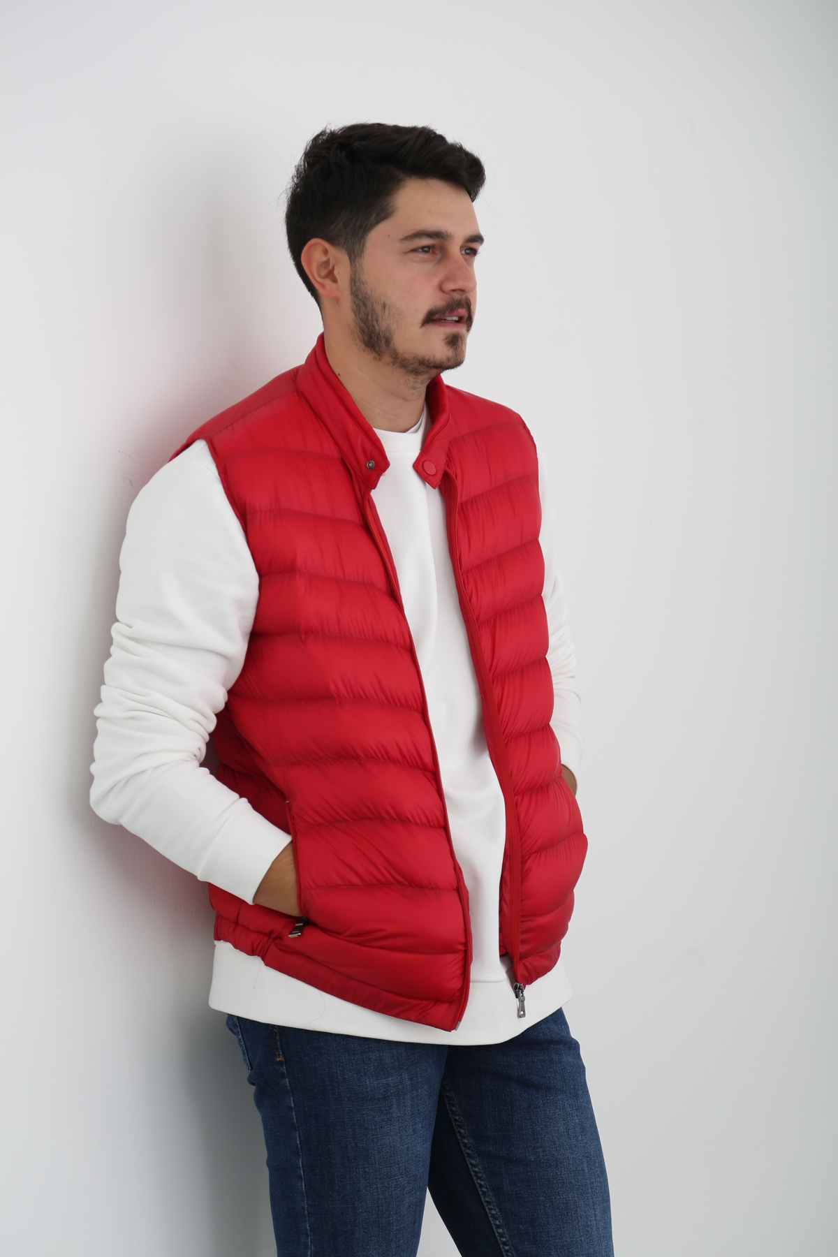 Kırmızı Erkek İnce Yelek 96603