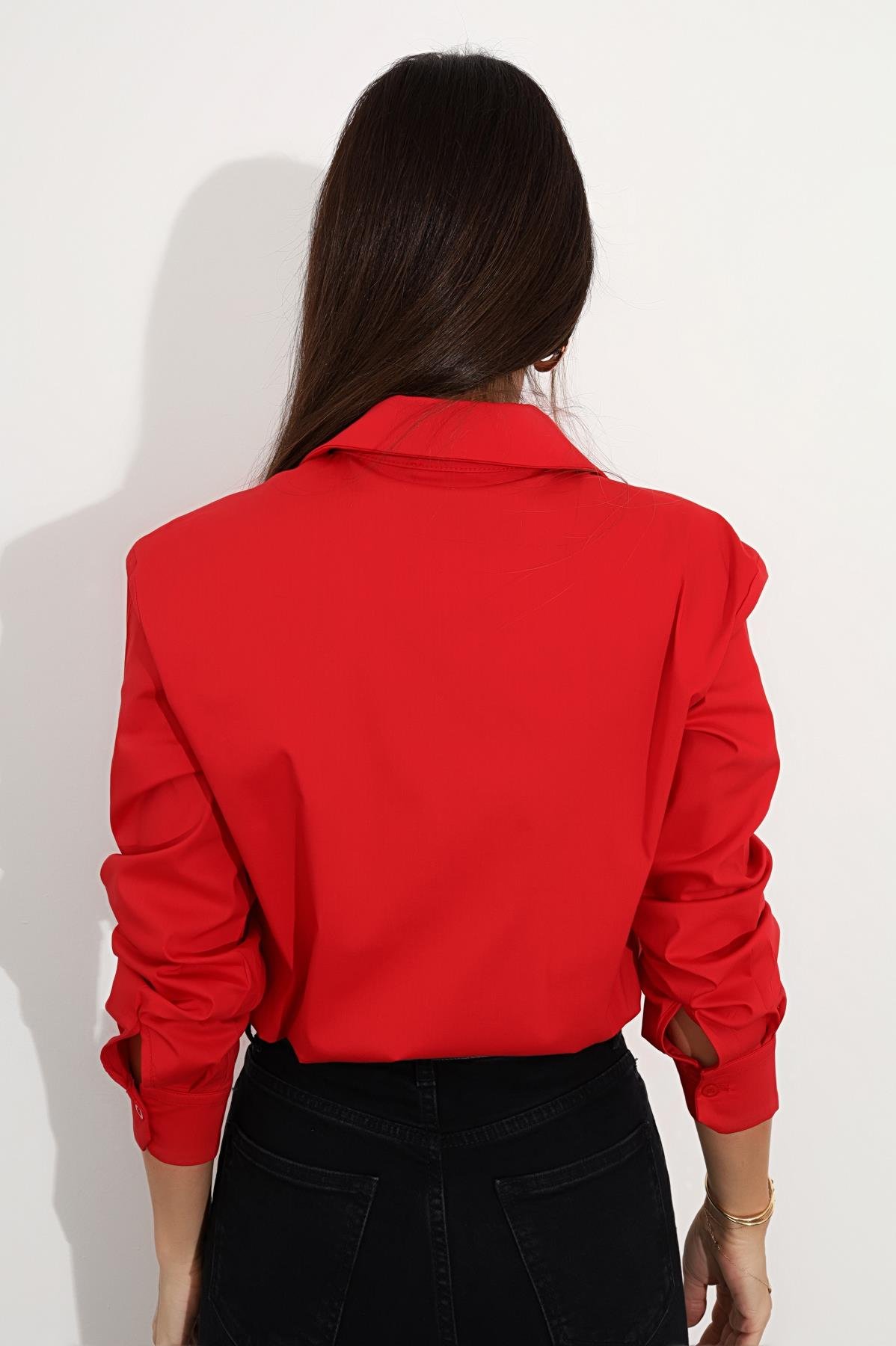 Kırmızı Fit Basic Gömlek 2402