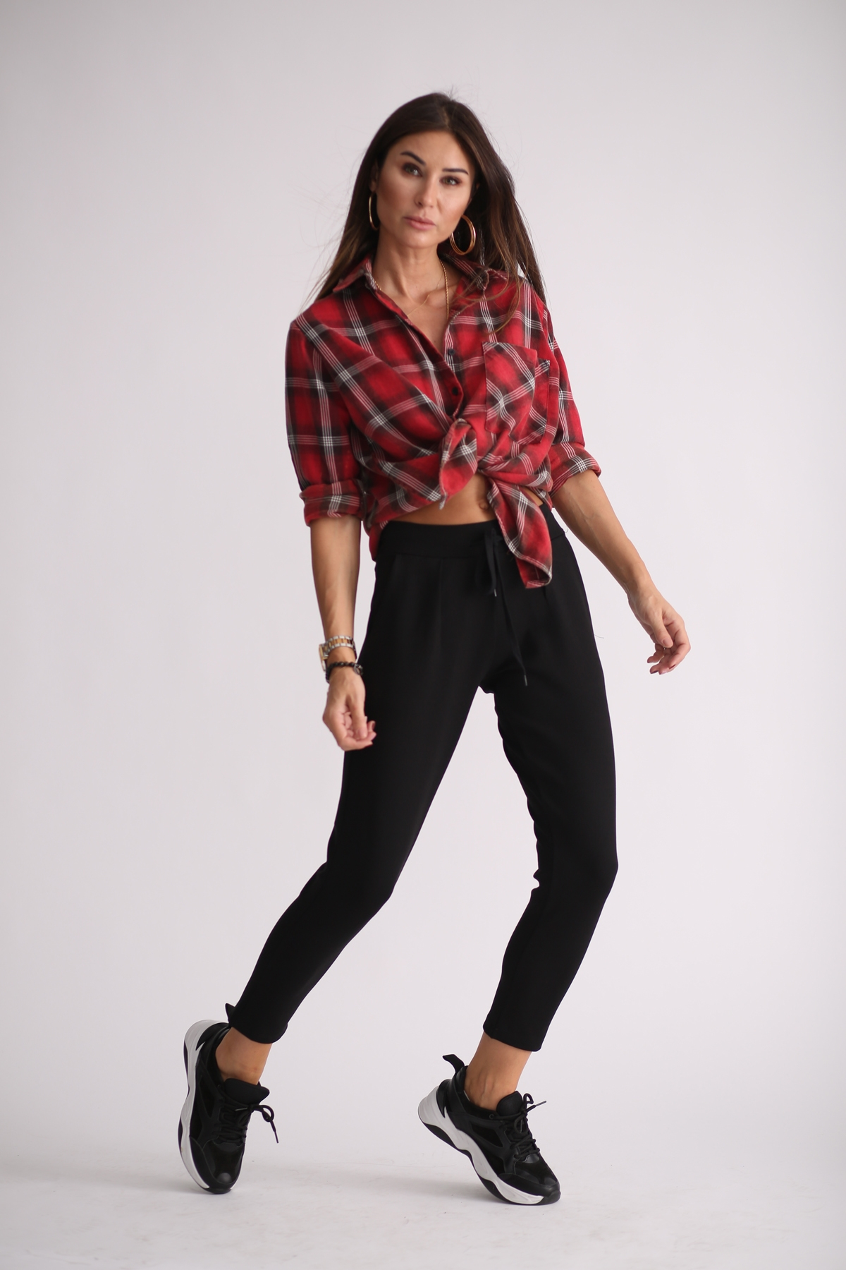 Kırmızı Tek Cep Ekose Gömlek 3696