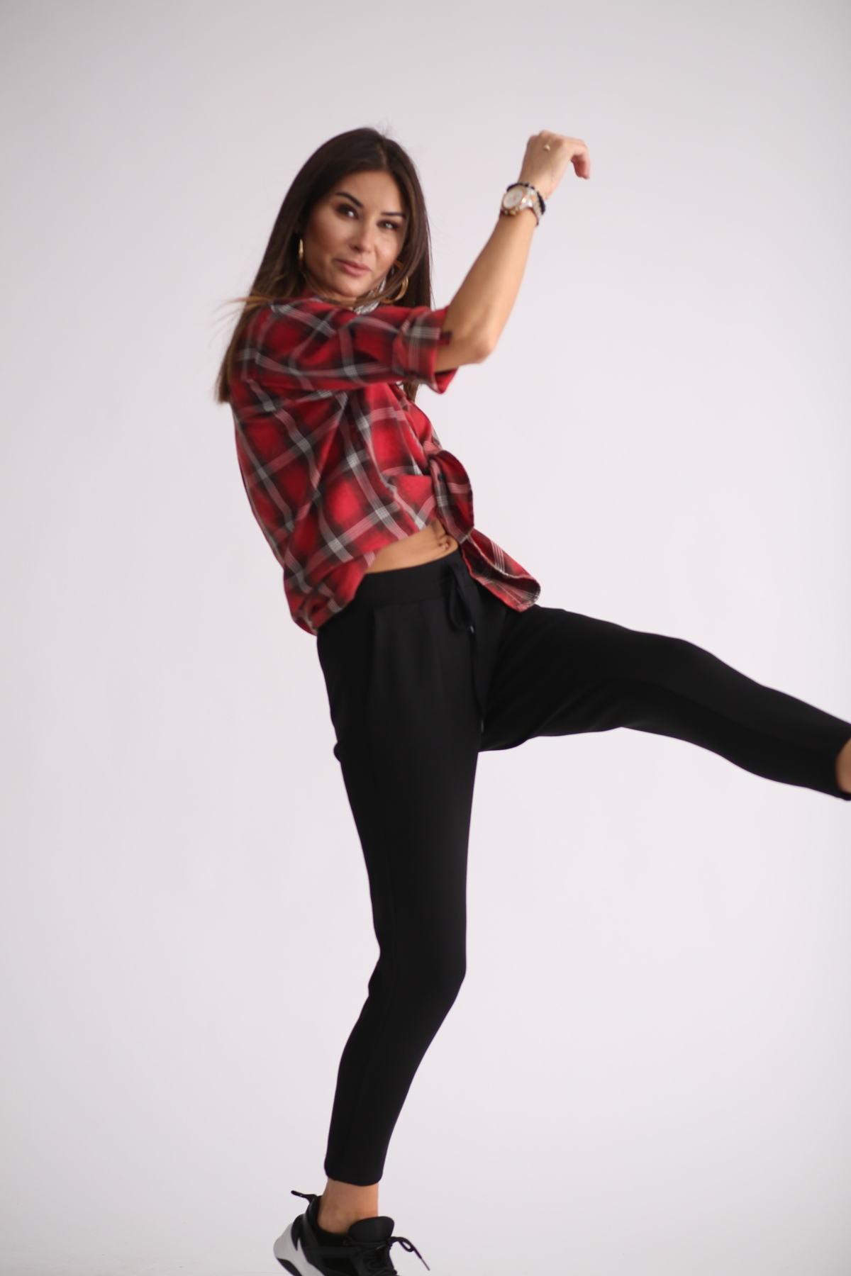 Kırmızı Tek Cep Ekose Gömlek 3696