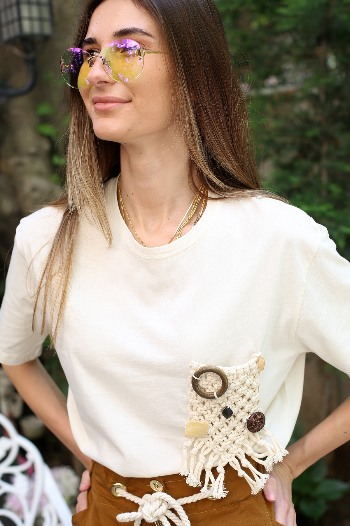 Krem Makrome Cepli Tshirt