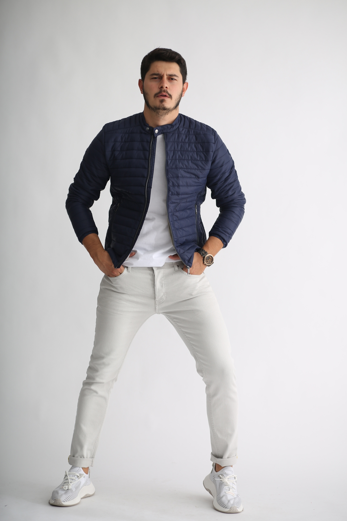 Lacivert Erkek Şişme Mont 6116