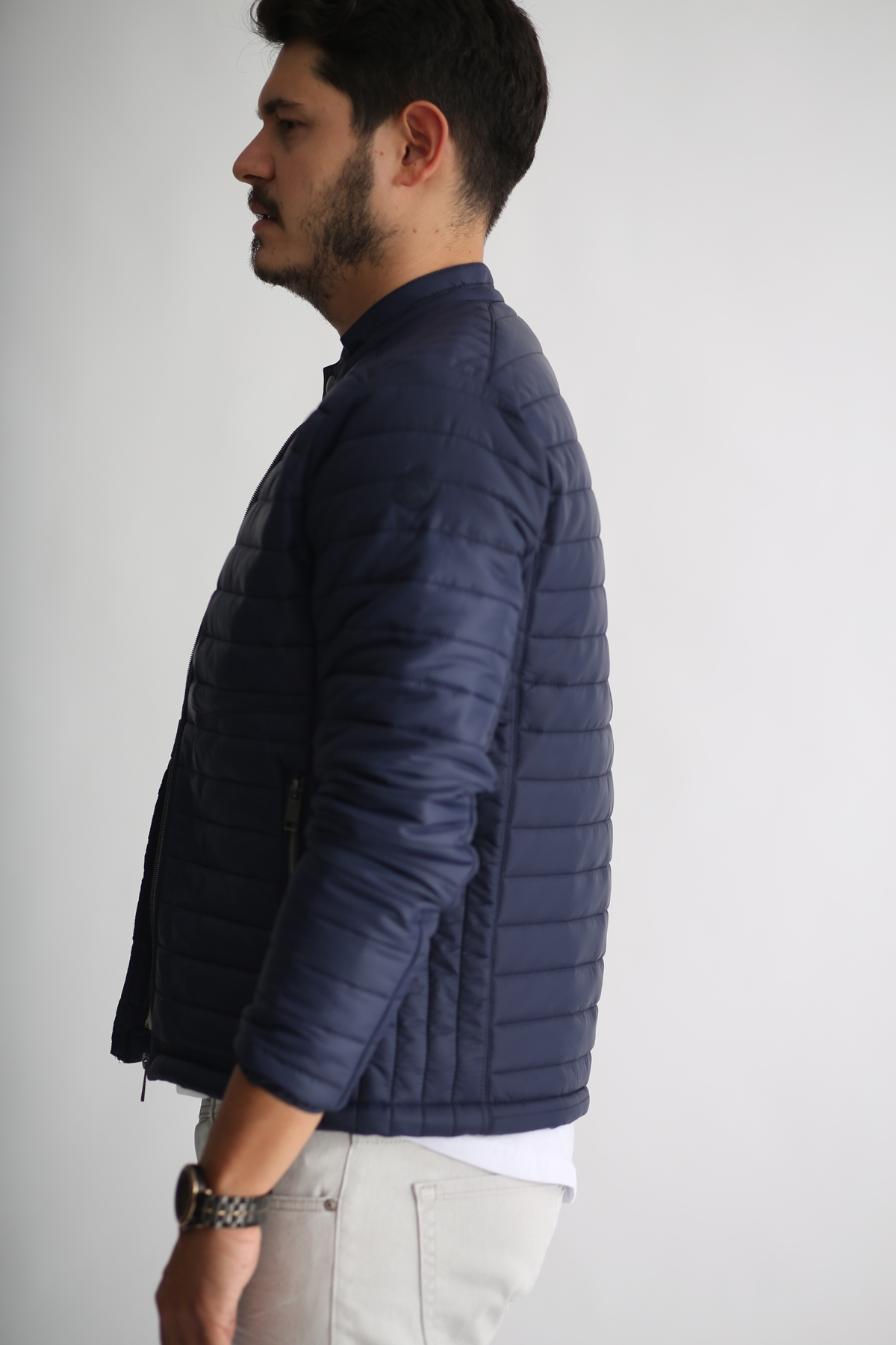Lacivert Erkek Şişme Mont 6116
