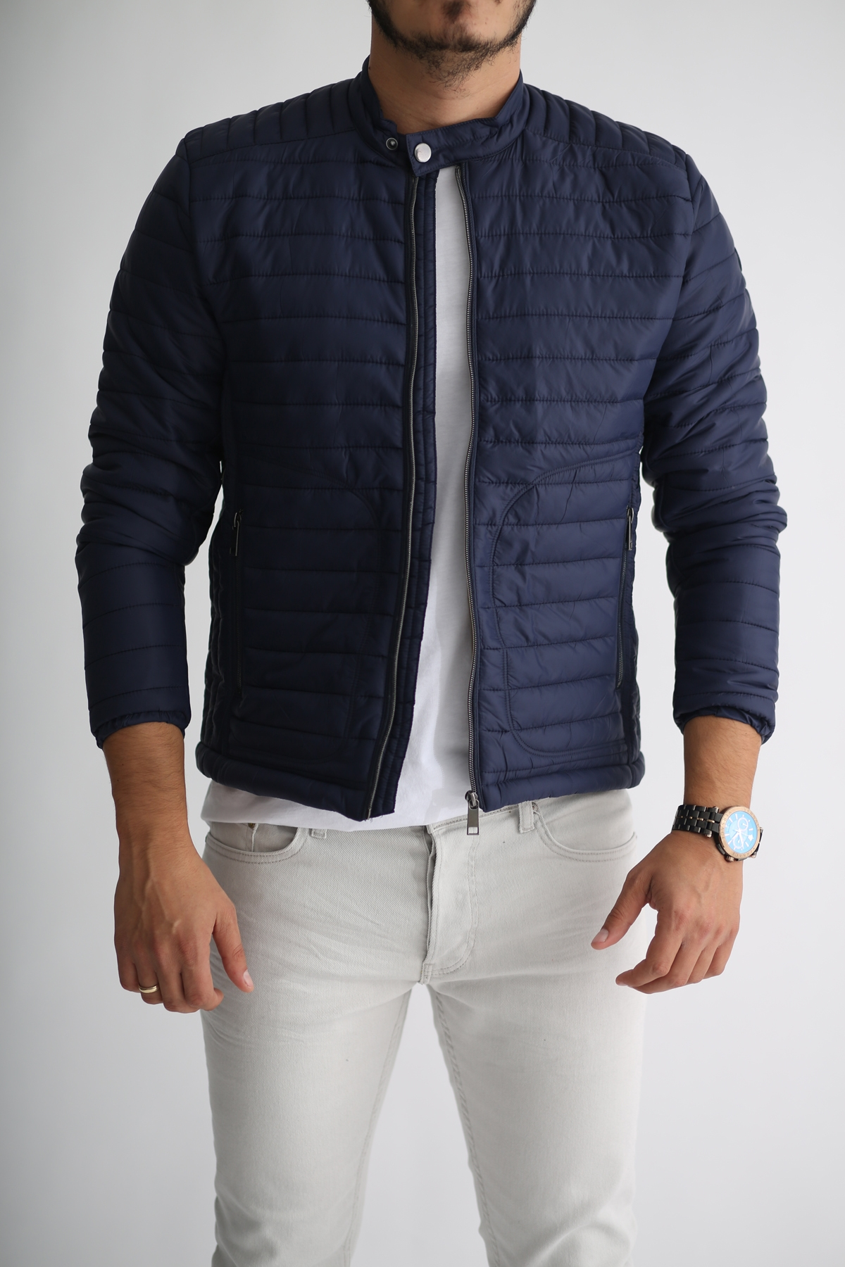 Lacivert Erkek Şişme Mont 6116
