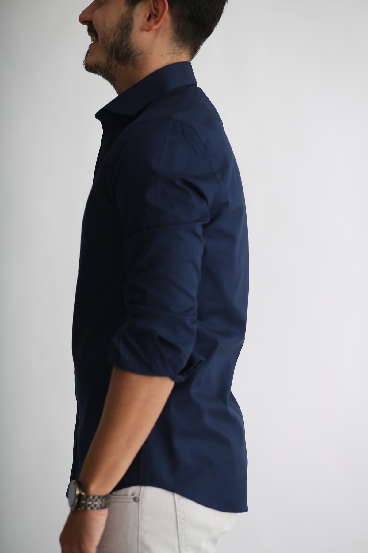Lacivert Erkek Slim Fit Gömlek 465