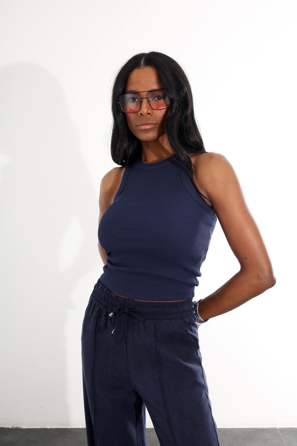 Lacivert Halter Yaka Atlet 23067
