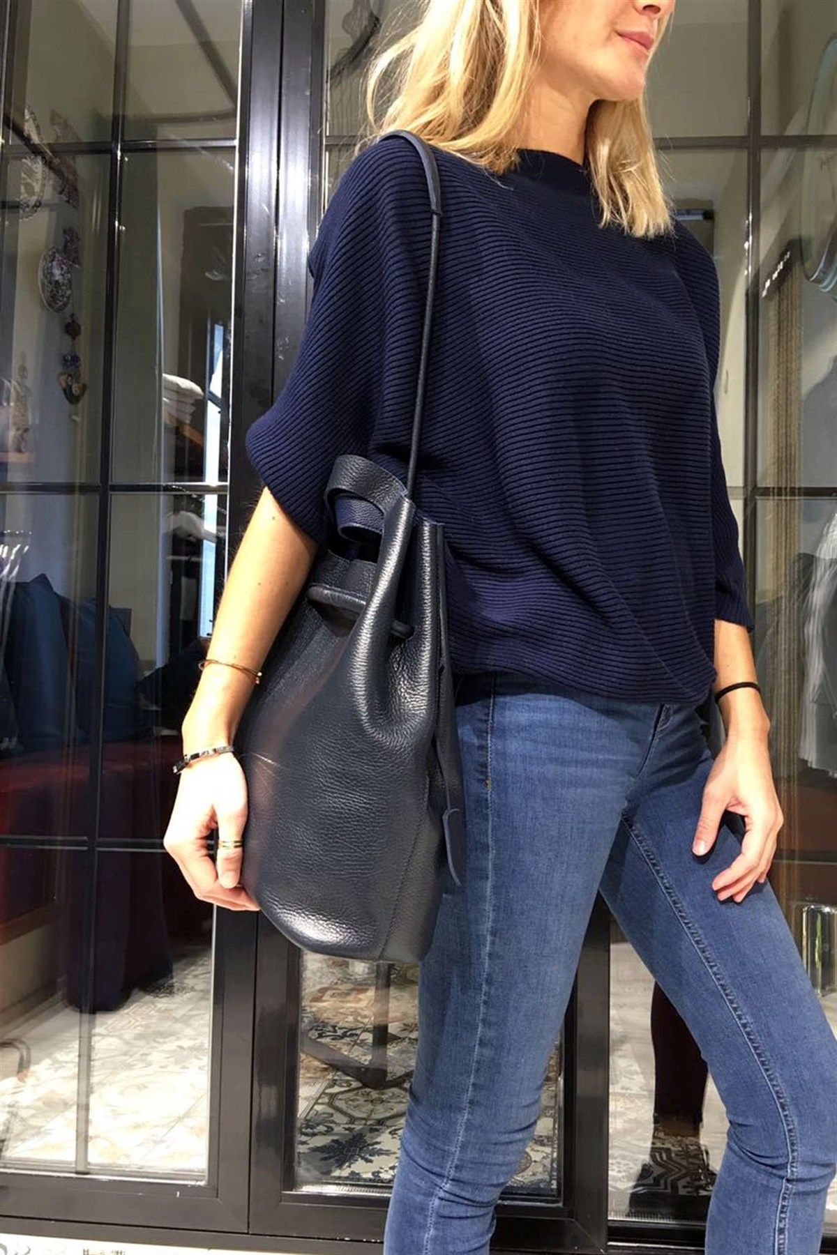 Lacivert LACİVERT TORBA  SAF DERİ ÇANTA