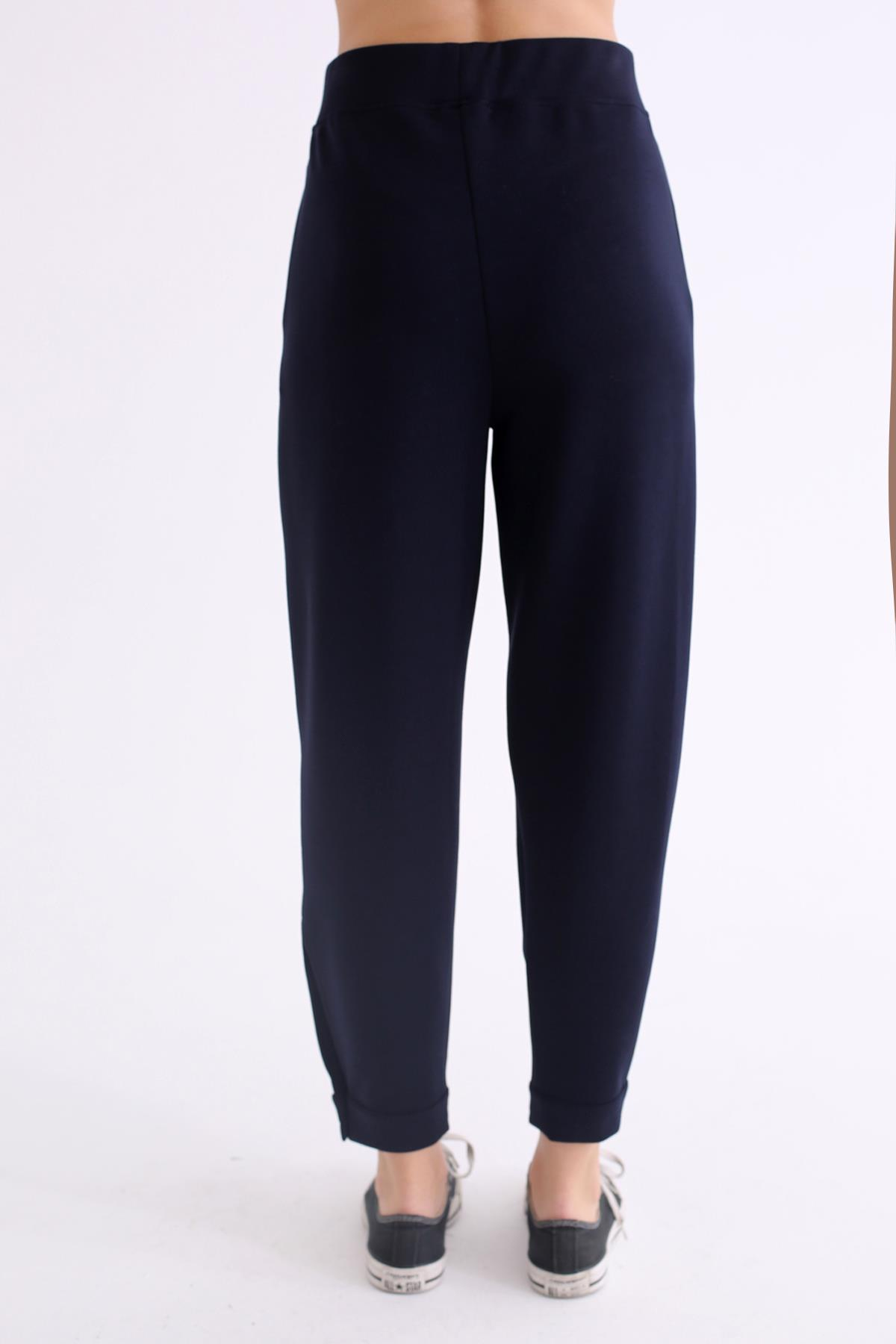 Lacivert Modal Dokulu Jogger Eşofman 