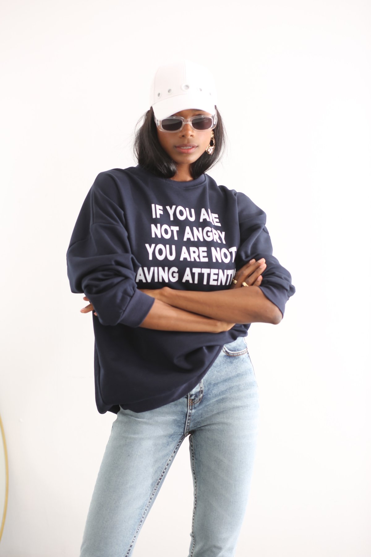 Lacivert Oversize Sweatshirt 