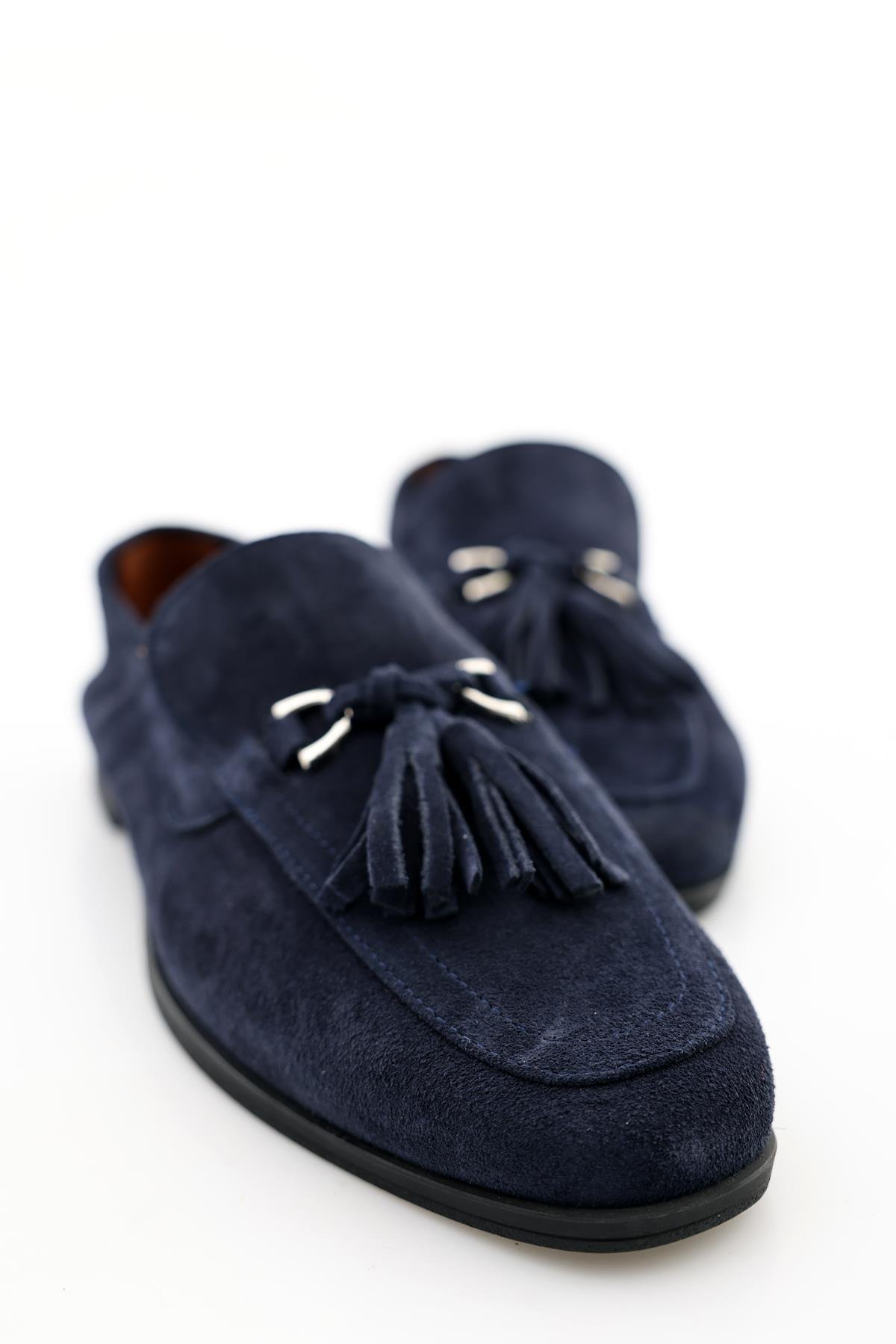 Lacivert Süet Loafer 34307