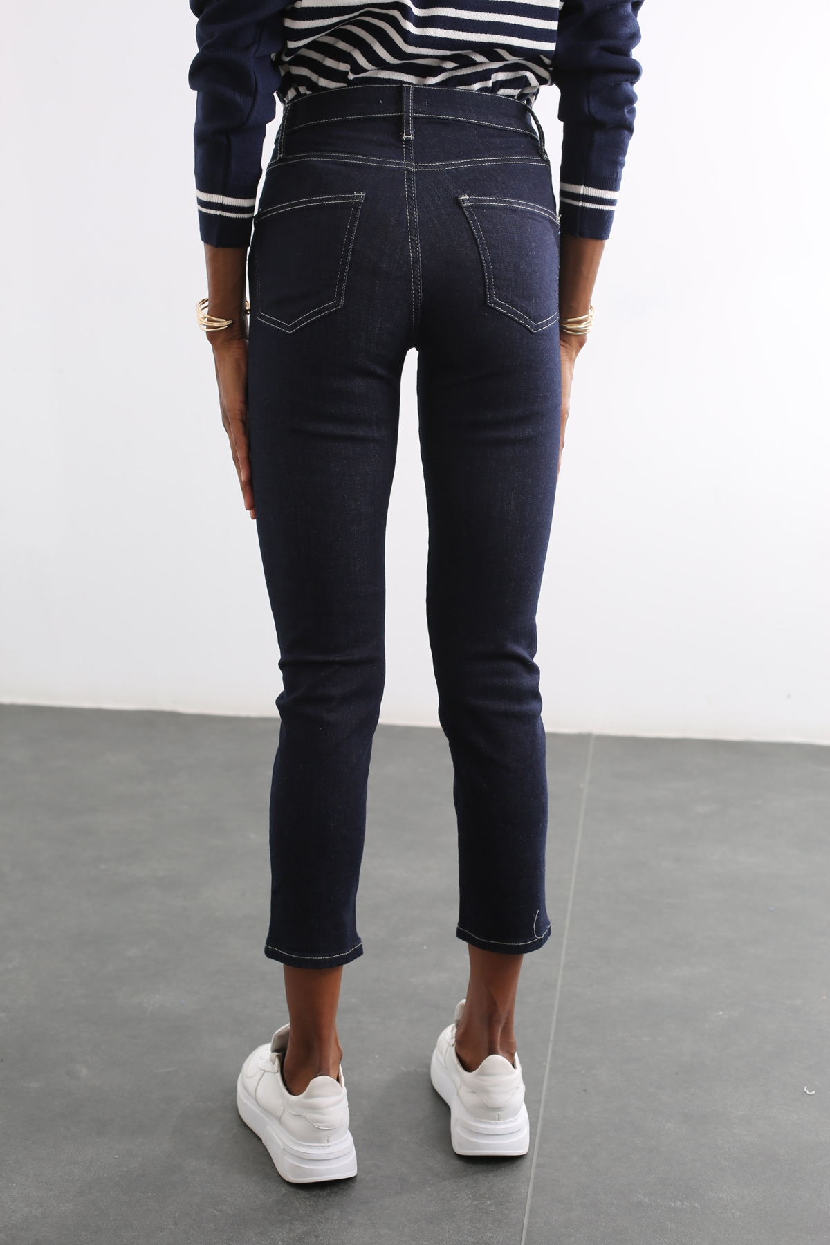 Lacivert Yüksek Bel Skinny Jean 