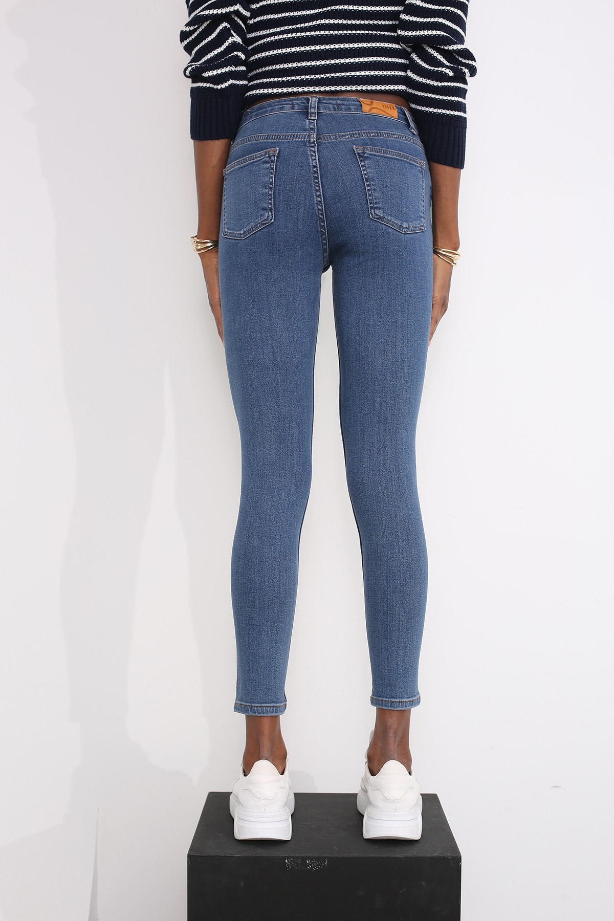 Lacivert Yüksek Bel Skinny Jean 142