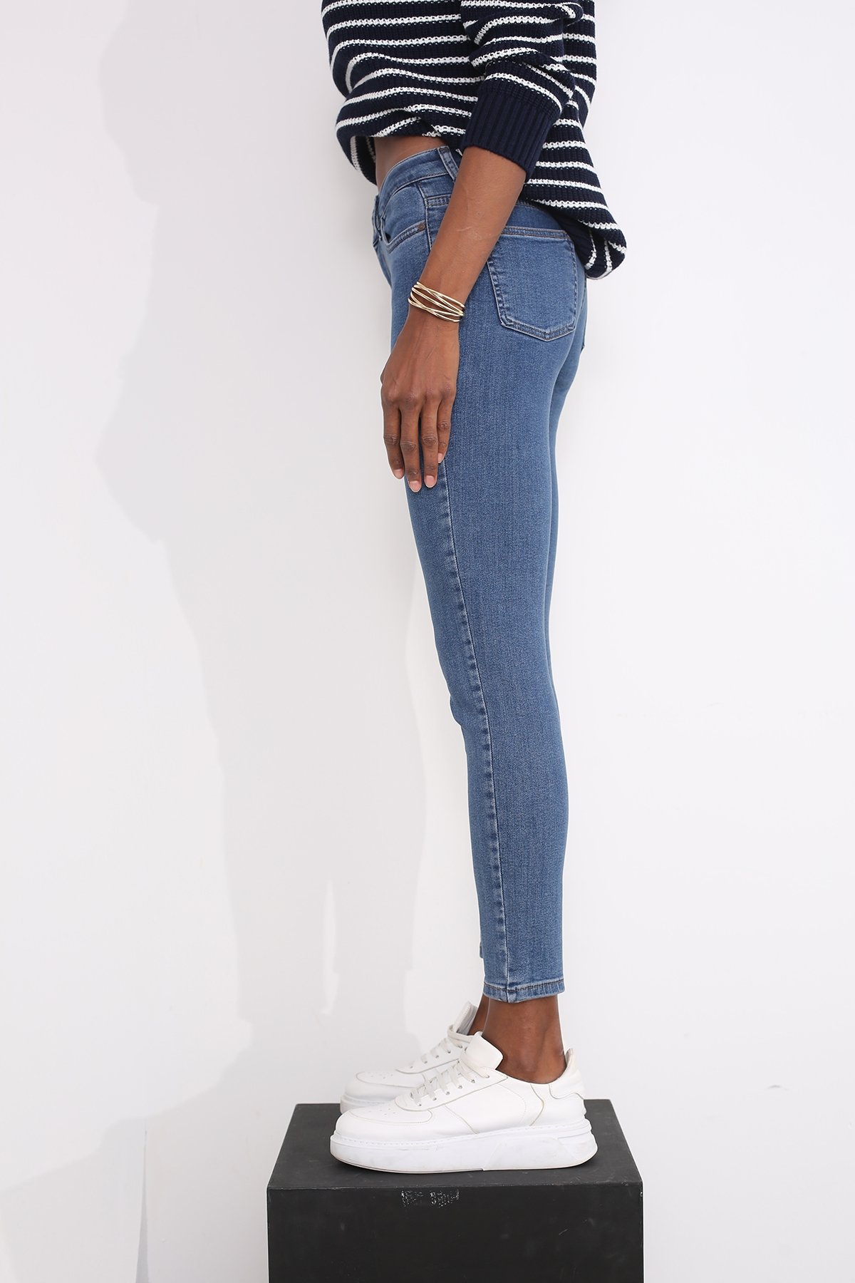 Lacivert Yüksek Bel Skinny Jean 142