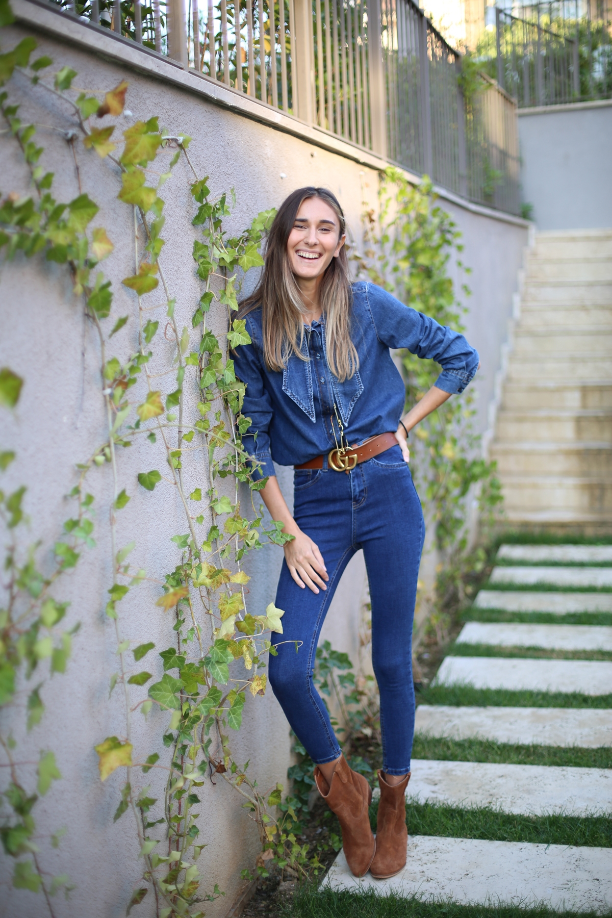Lacivert Yüksek Bel Toparlayan Slim Fit Jean