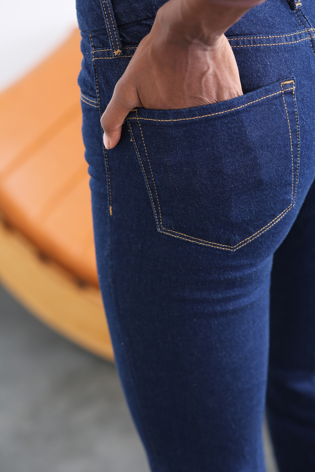 Lacivert Yüksek Bel Wide Leg Jean 0085
