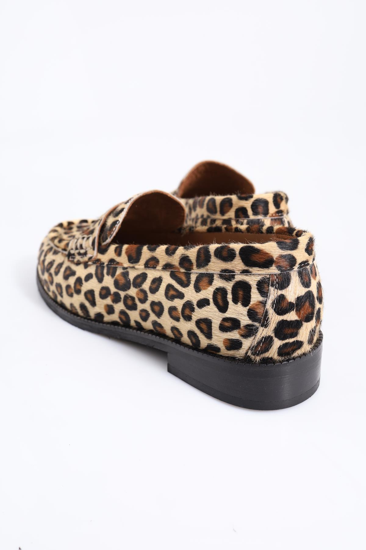 Leopar Tay Tüyü Loafer 23464