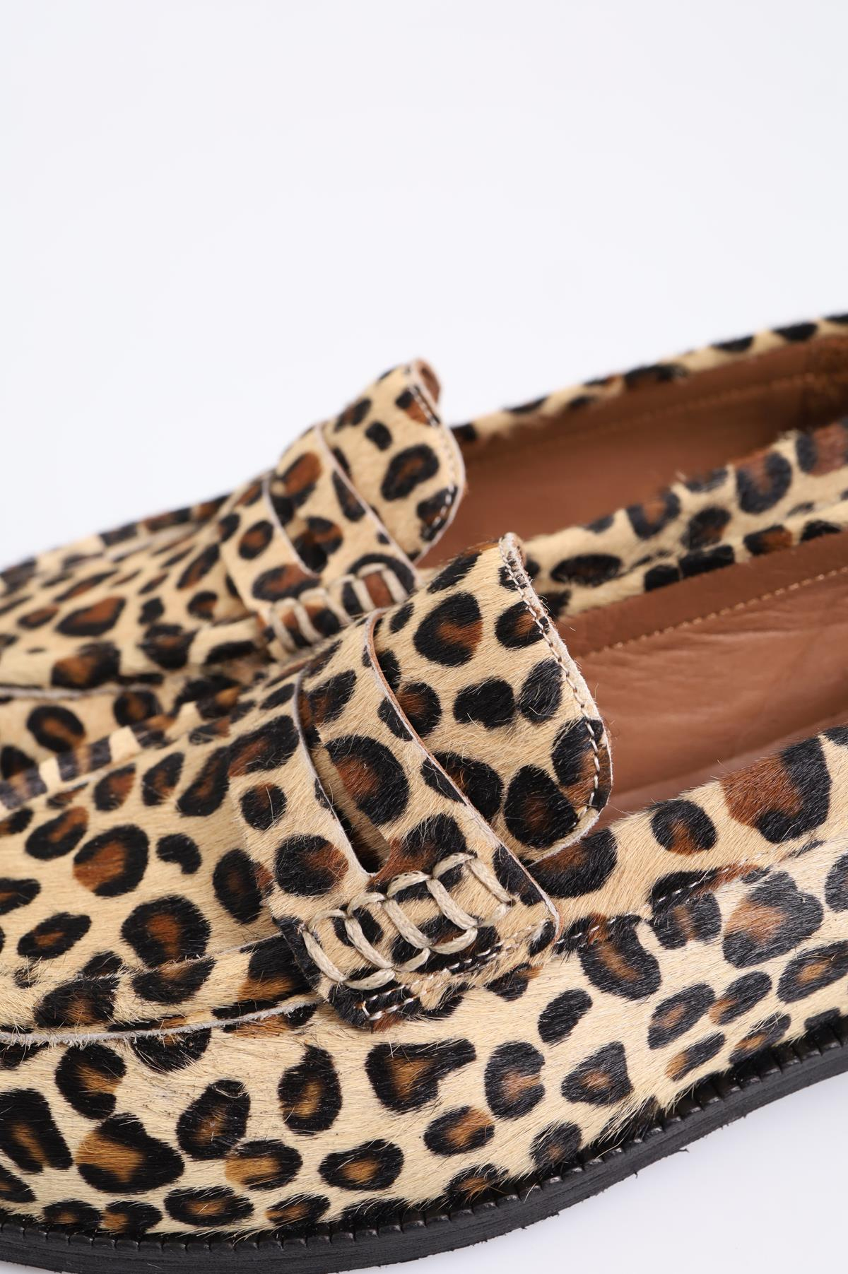 Leopar Tay Tüyü Loafer 23464